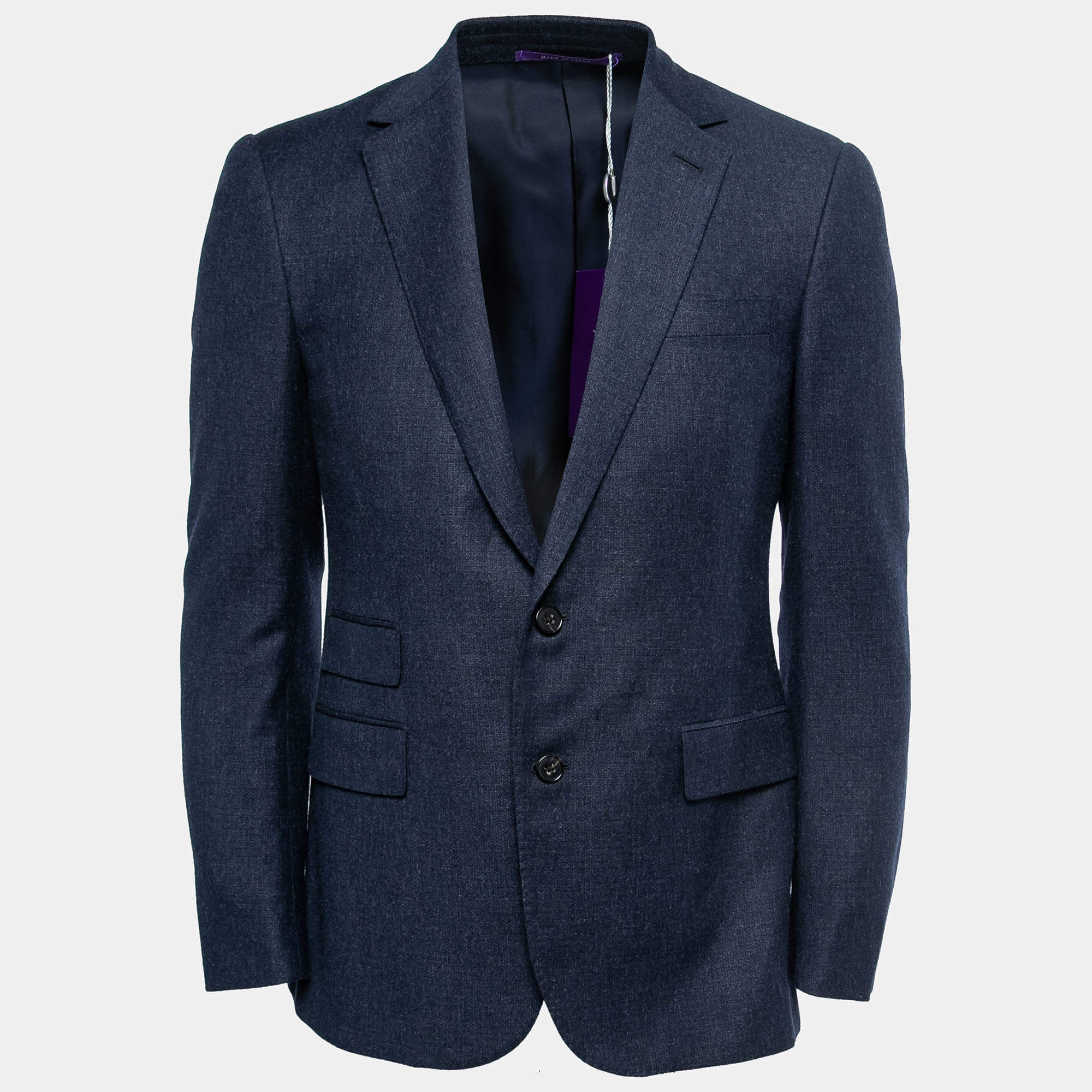Pre Owned Ralph Lauren Purple Label Dark Blue Wool Tailored Blazer M