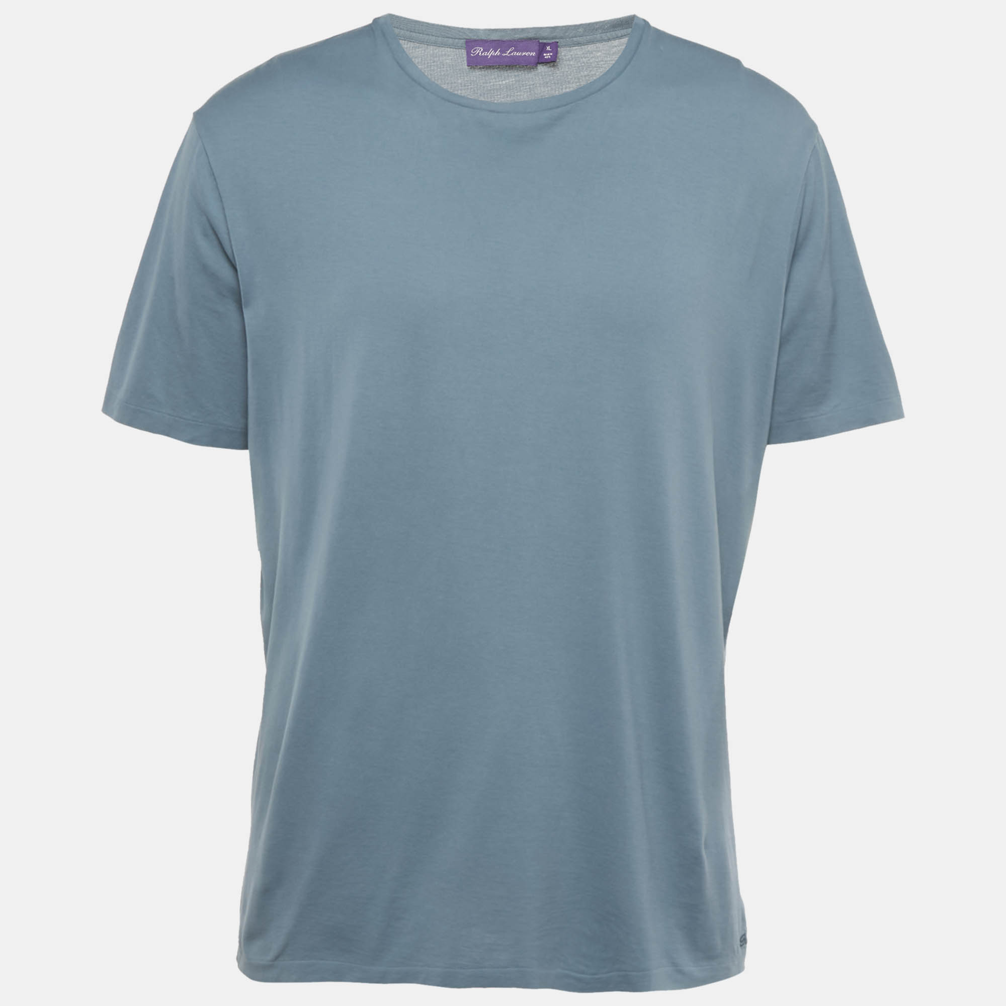 Pre Owned Ralph Lauren Purple Label Blue Jersey Crewneck T-Shirt XL