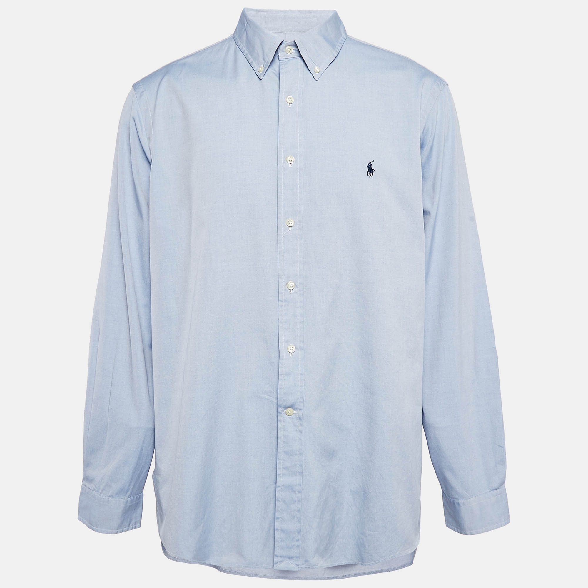 Pre Owned Ralph Lauren Blue Cotton Long Sleeve Shirt XXXL