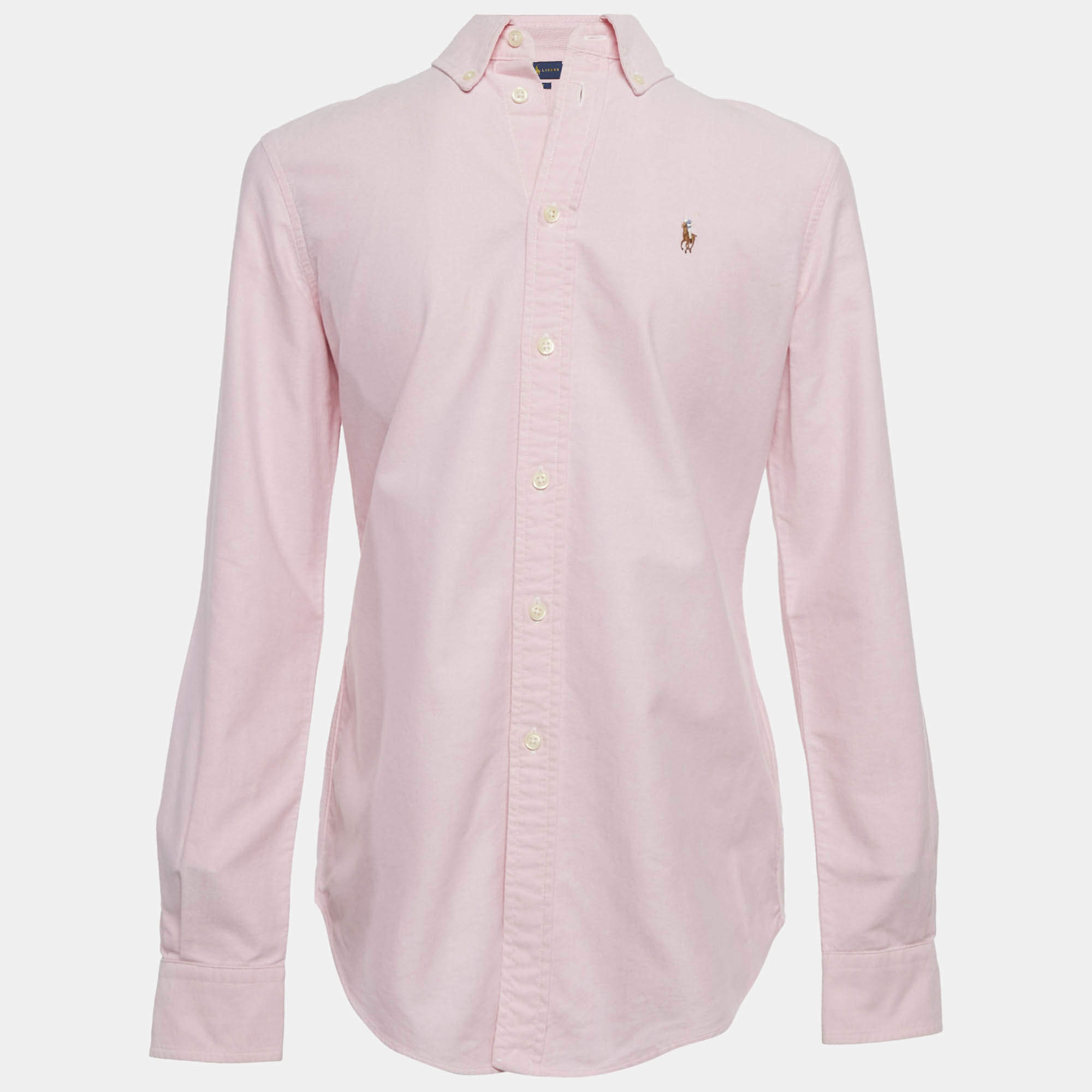 Pre Owned Ralph Lauren Pink Cotton Long Sleeve Shirt S