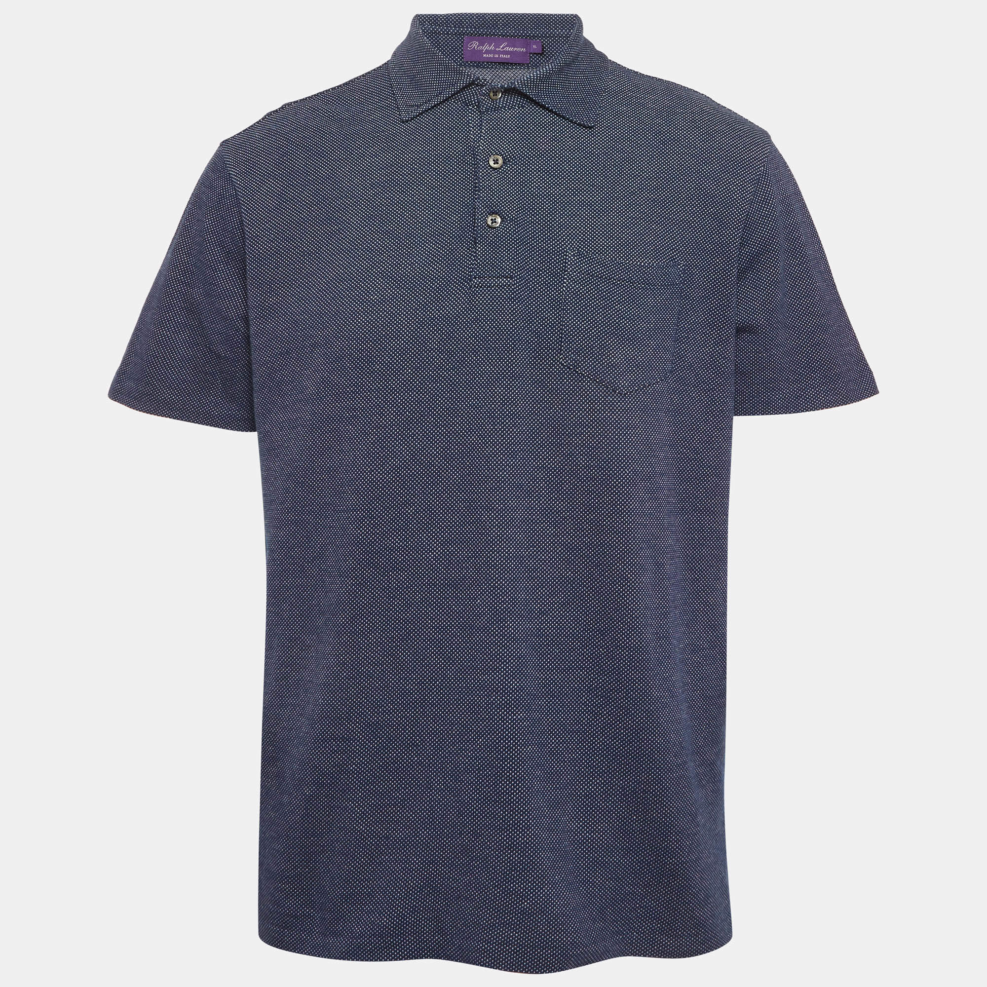 مملوكة مسبقًا Ralph Lauren Navy Blue Jersey Polo T-Shirt XL