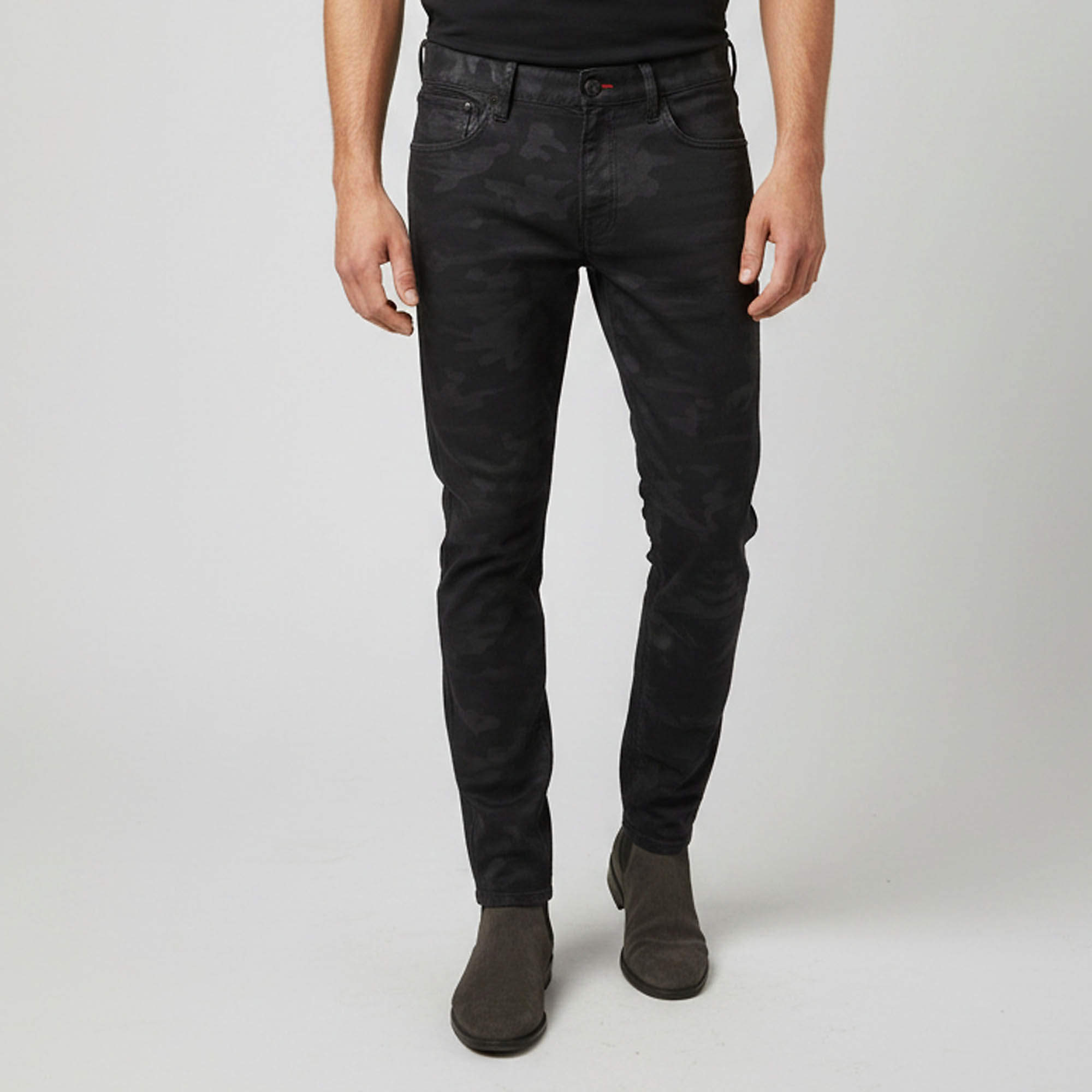 Pre Owned Ralph Lauren Black Printed Denim Slim Fit Jeans M/ Waist 34"