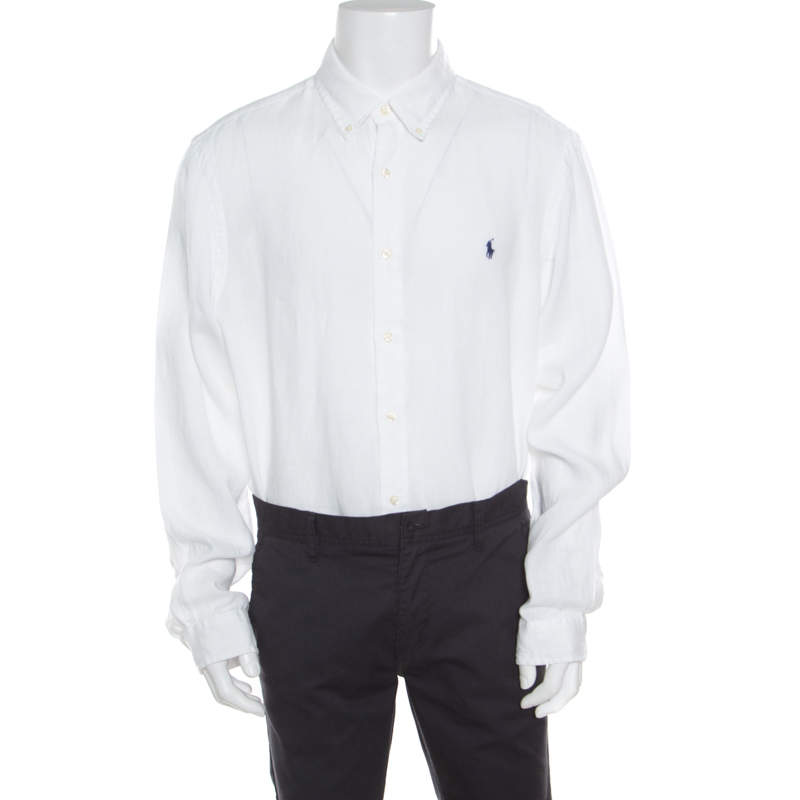 ralph lauren slim fit white shirt