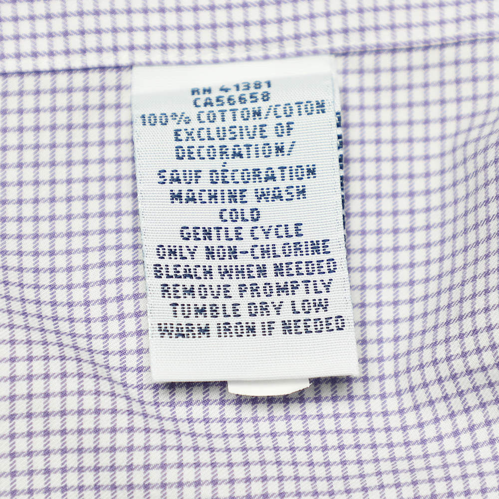 Ralph Lauren Purple Checkered Cotton Button Front Shirt 3XB Ralph
