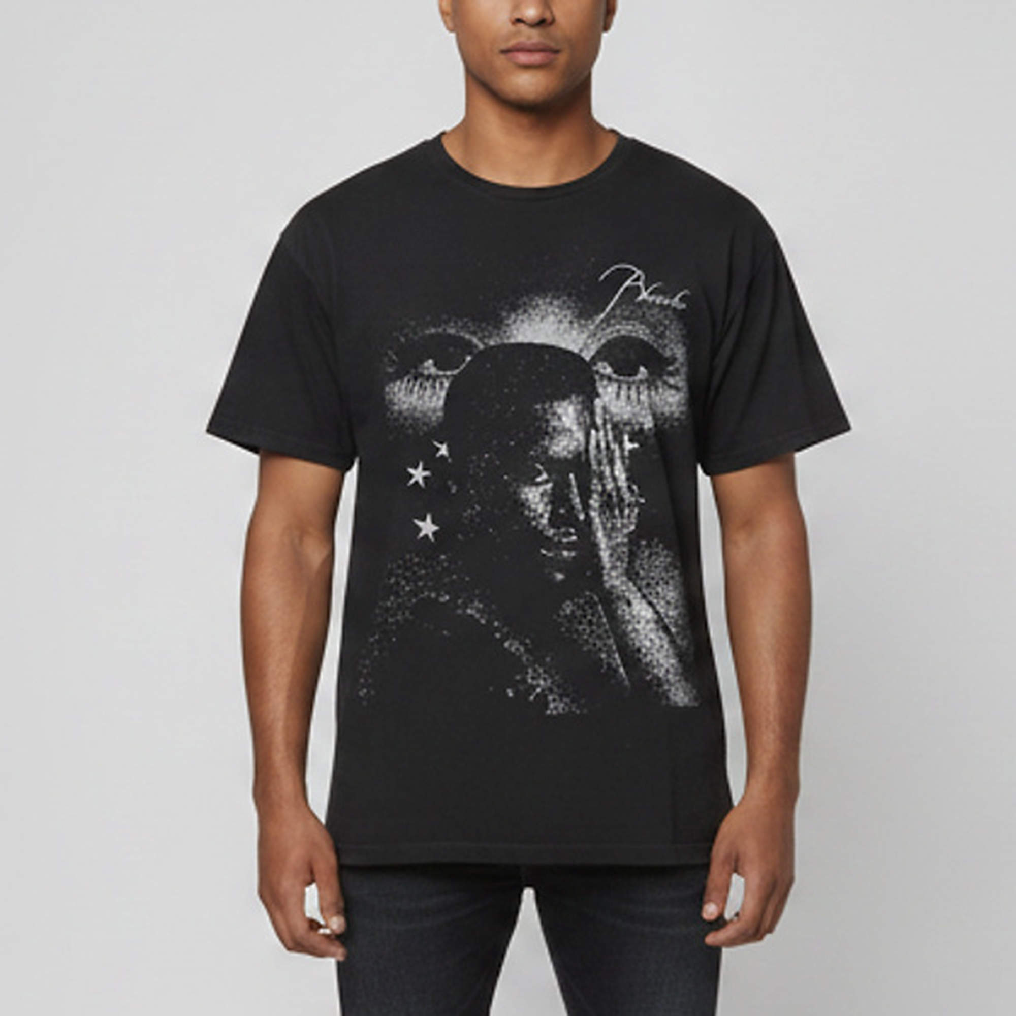 Pre Owned Rhude Black Graphic Print Cotton Relaxed Fit Beauty T-Shirt M