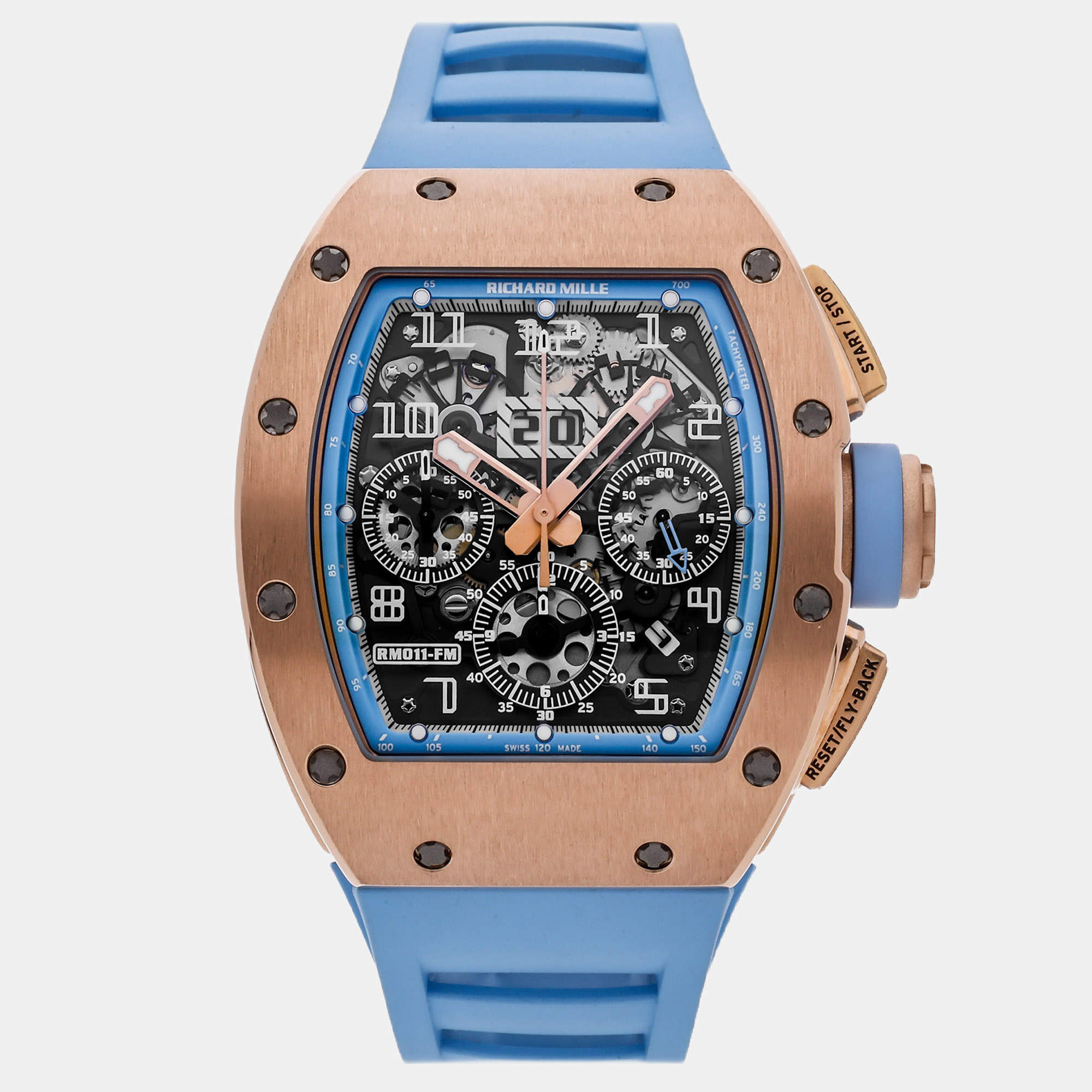 Richard Mille RM 011 Felipe Massa Black 18K Rose Gold 50x40mm