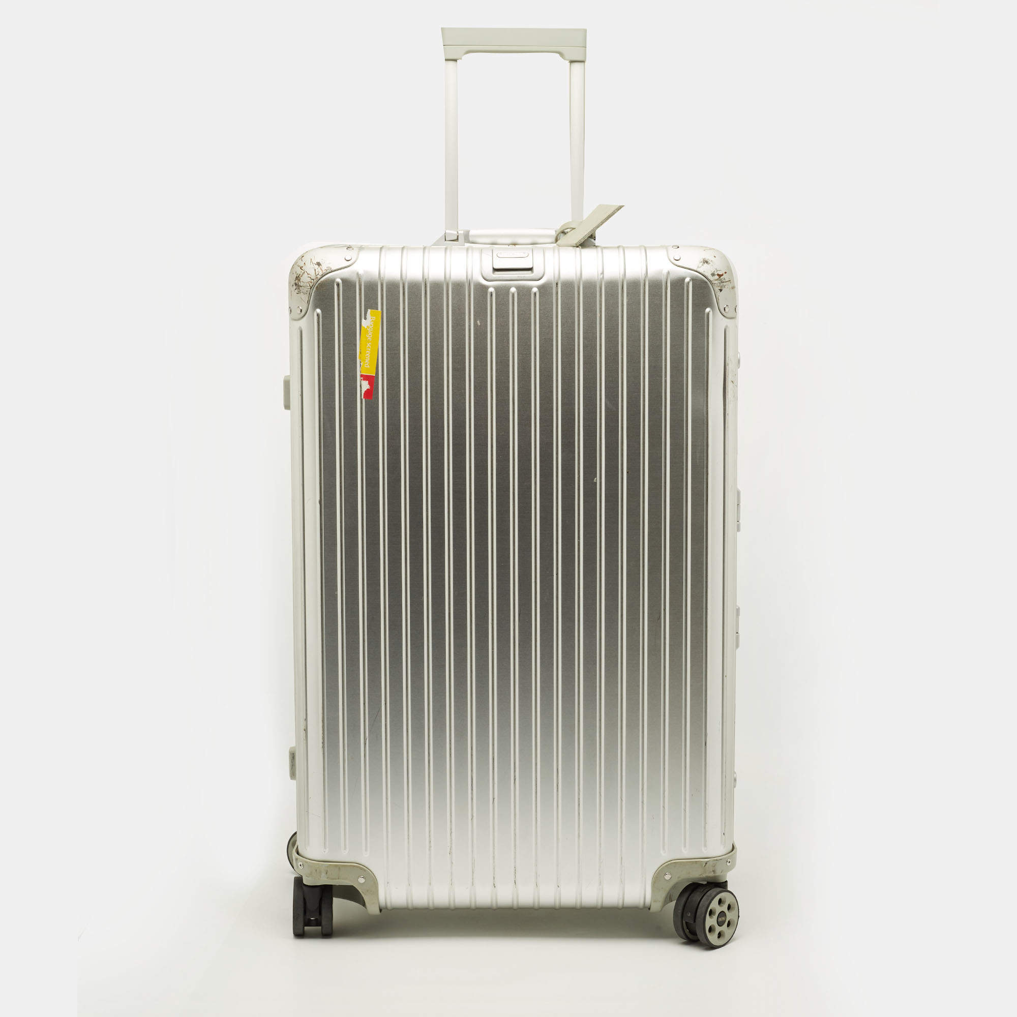 مملوكة مسبقًا حقيبة سفر ريموا تشيك إن فضي ألومنيوم كبير