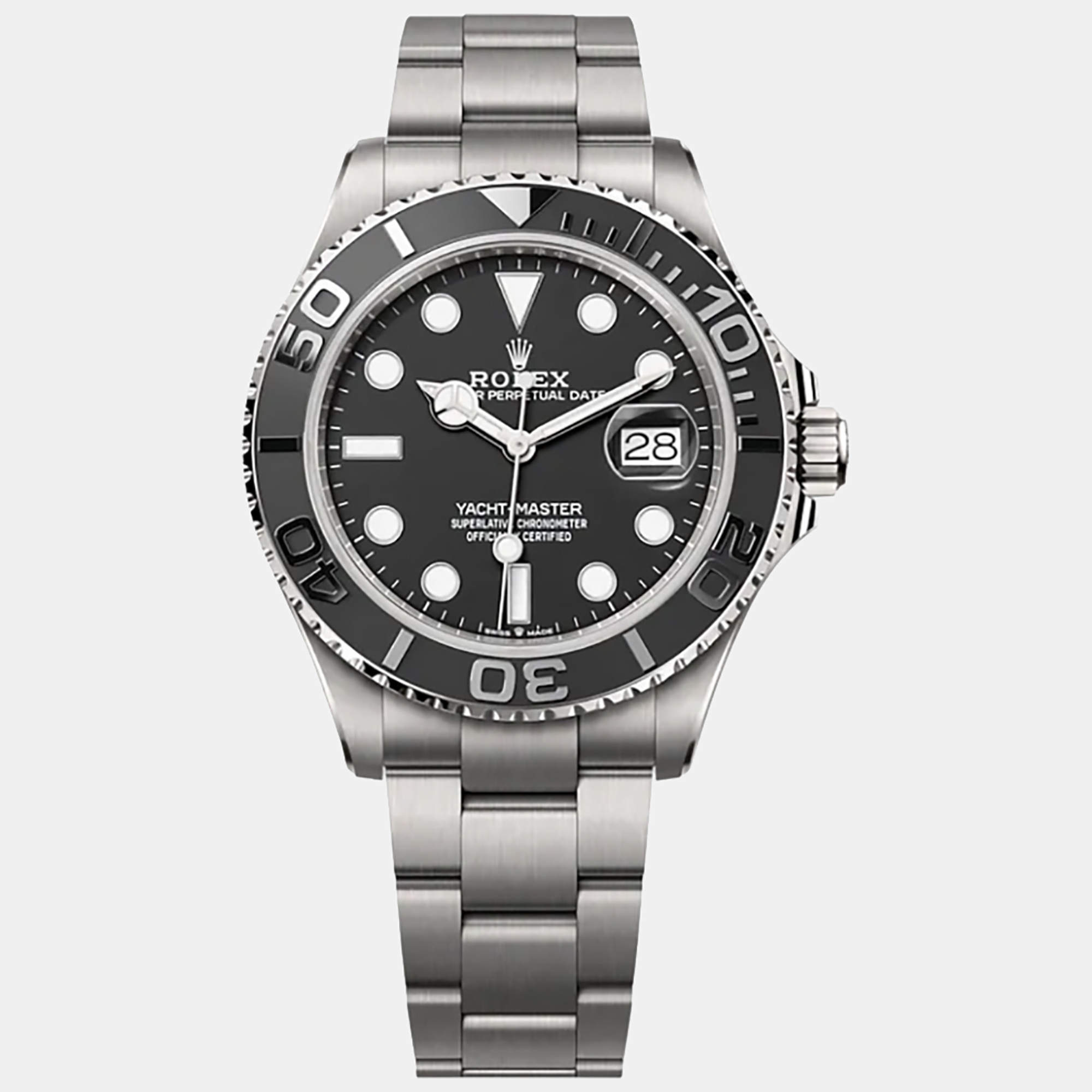 Pre Owned Rolex Black Titanium Yacht Master 226627-0001 Men's Wristwatch 42 mm