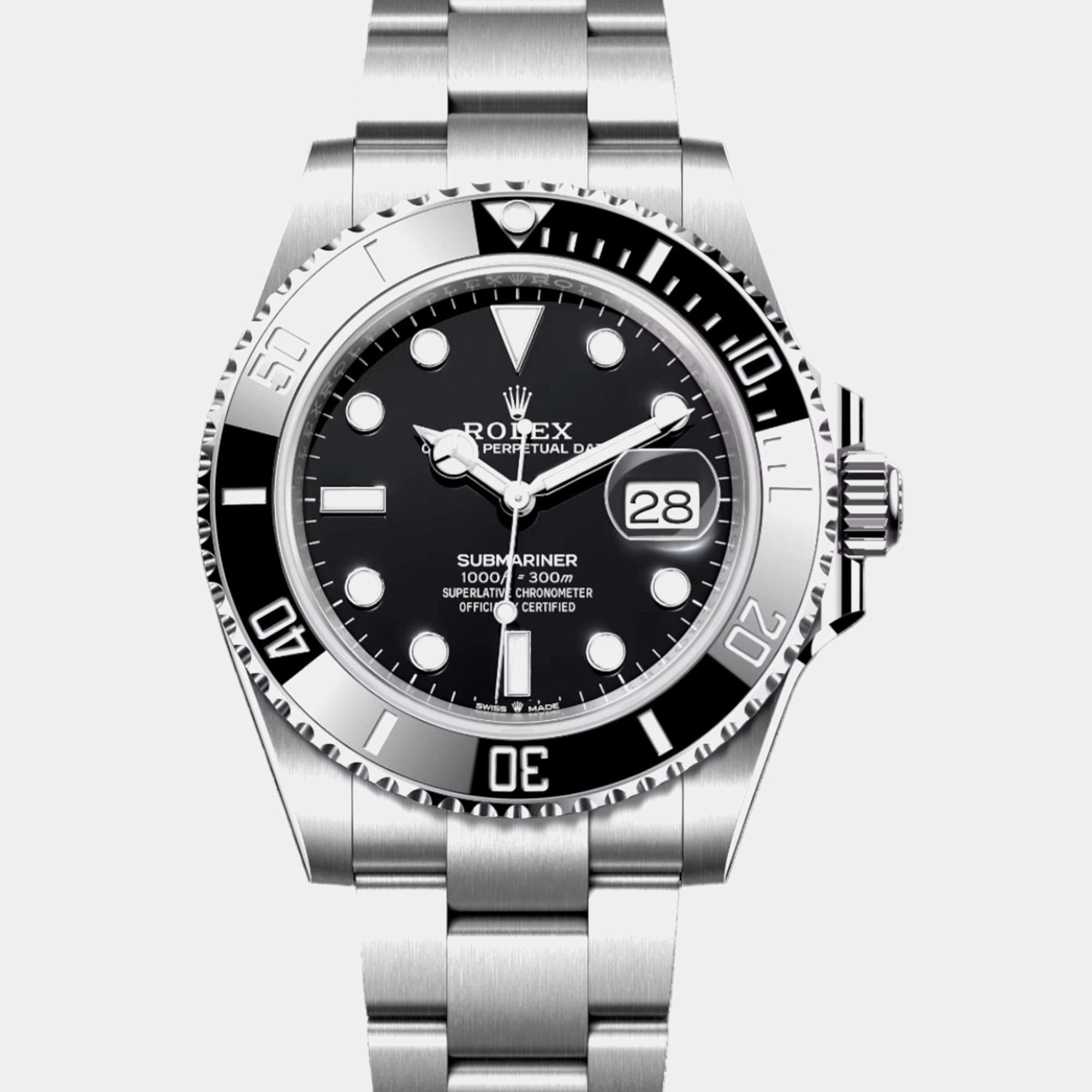 Pre Owned Rolex Submariner 126610 Black Stainless Steel Automatic Men's Wristwatch 41mm