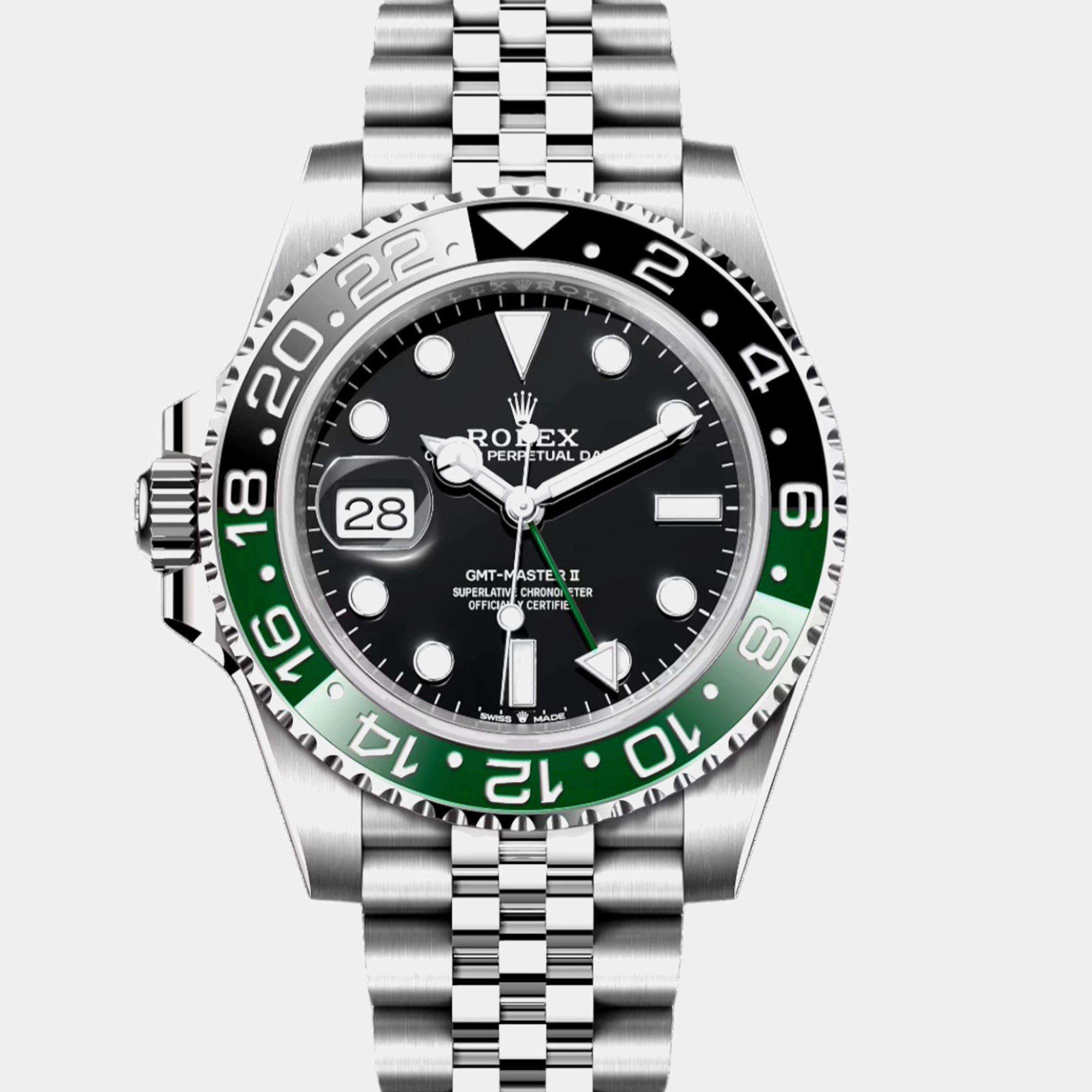 Pre Owned Rolex Gmt Master II 126720 VTNR Sprite Black Stainless Steel Automatic Men's Wristwatch 40mm