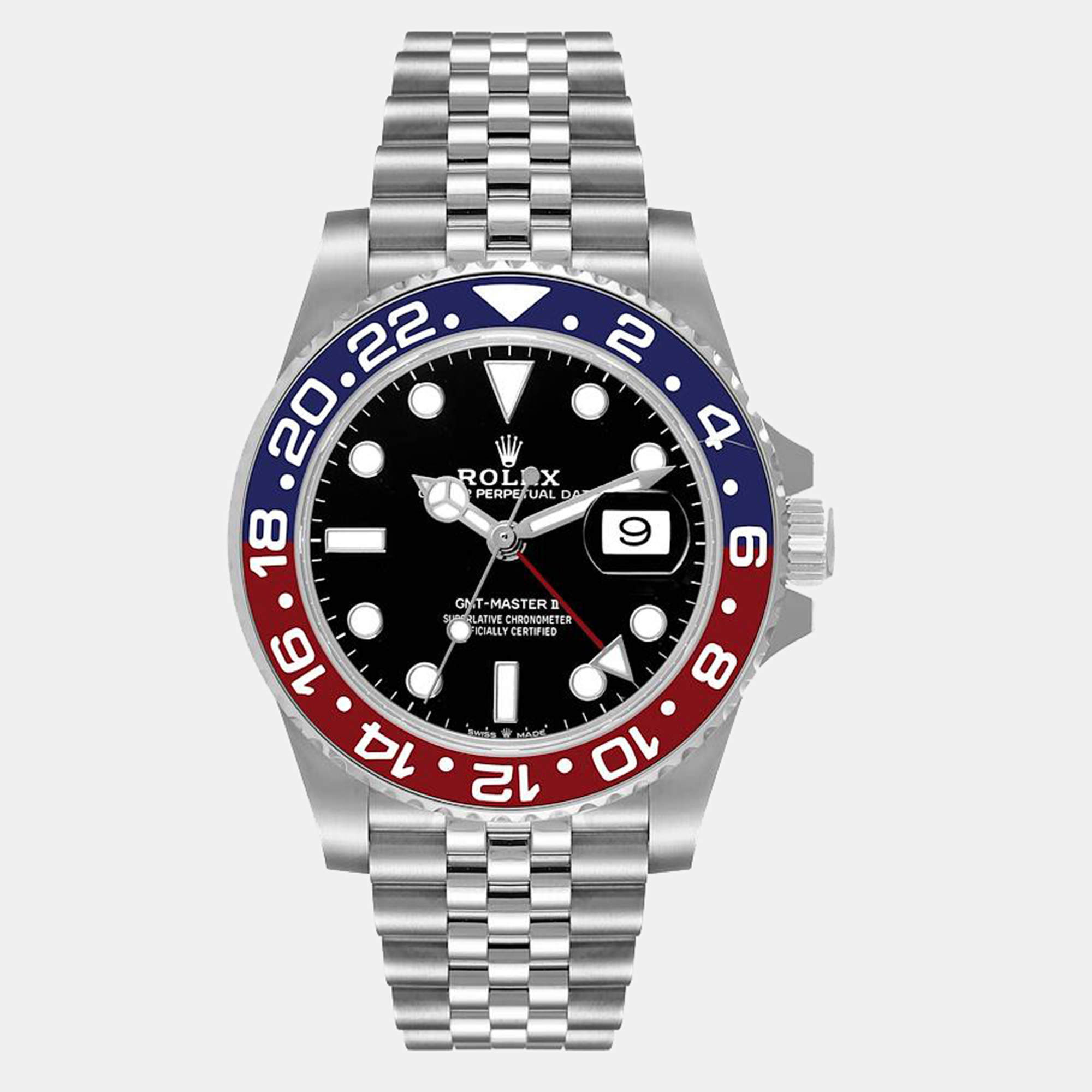 Rolex Pepsi Jubilee Stainless Steel GMT-MASTER II Men's Wristwatch 40 mm