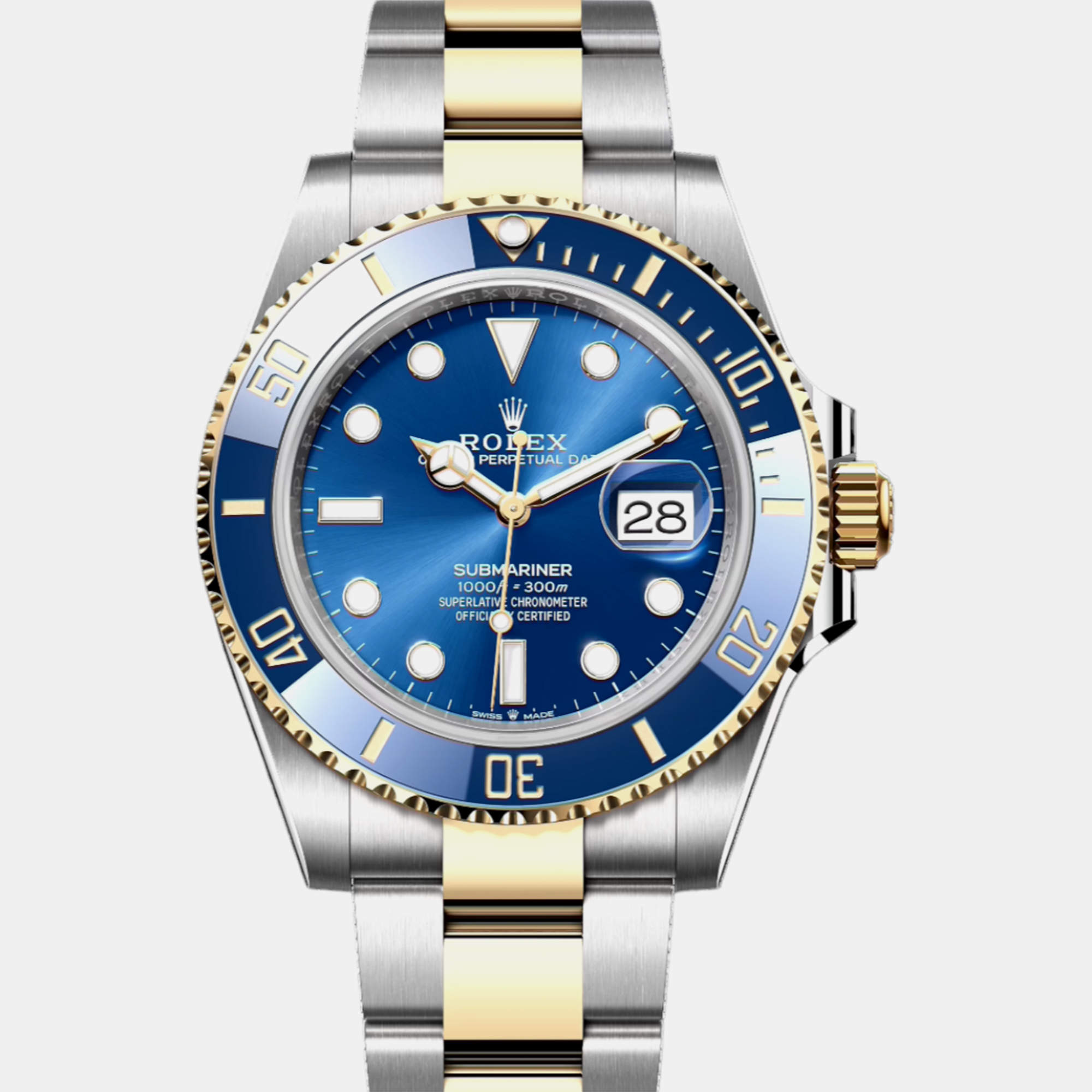 Rolex 18k Yellow Gold And Stainless Steel 41 Blue Submariner 126613 Lb Rolex The Luxury Closet 4590