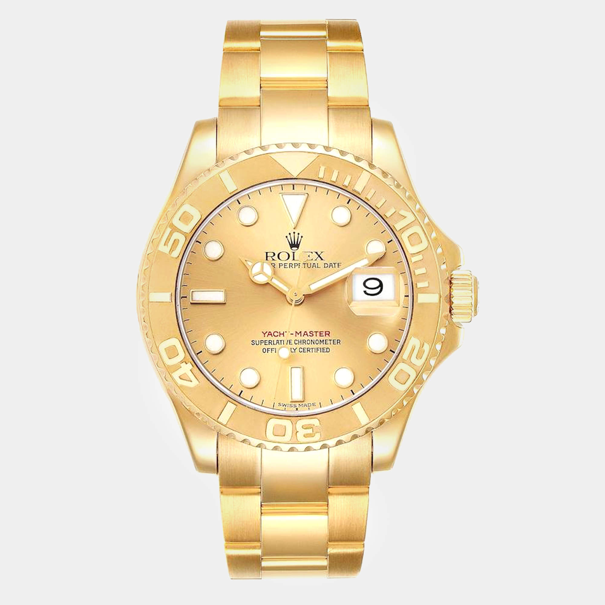 Rolex Yachtmaster Yellow Gold Champagne Dial Men's Watch 40.0 mm