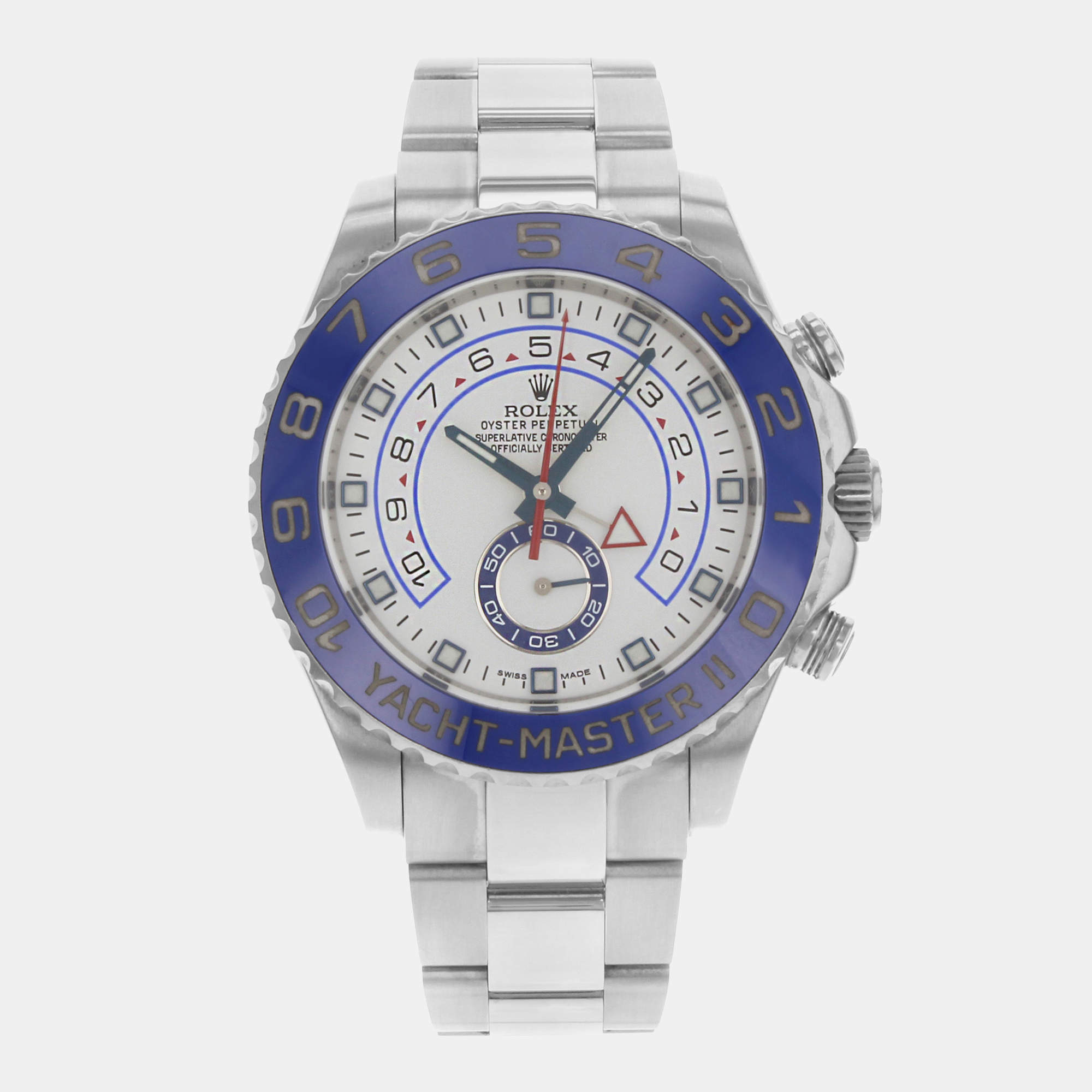 Rolex White 18K White Gold  Yacht-Master II 116680 Automatic Men's Wristwatch 44mm