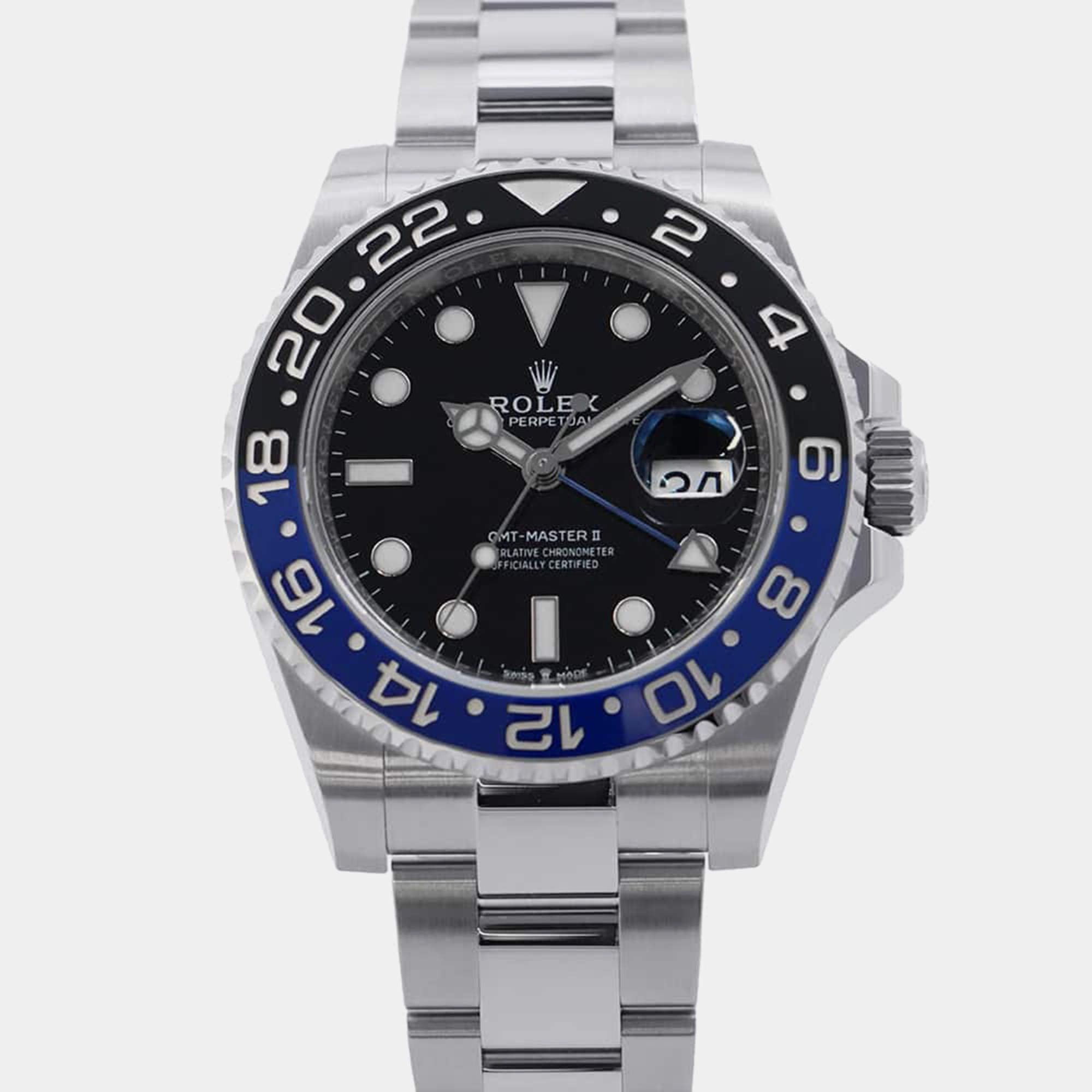 Rolex Black Stainless Steel GMT-Master II 126710BLNR Automatic Men's Wristwatch 40 mm