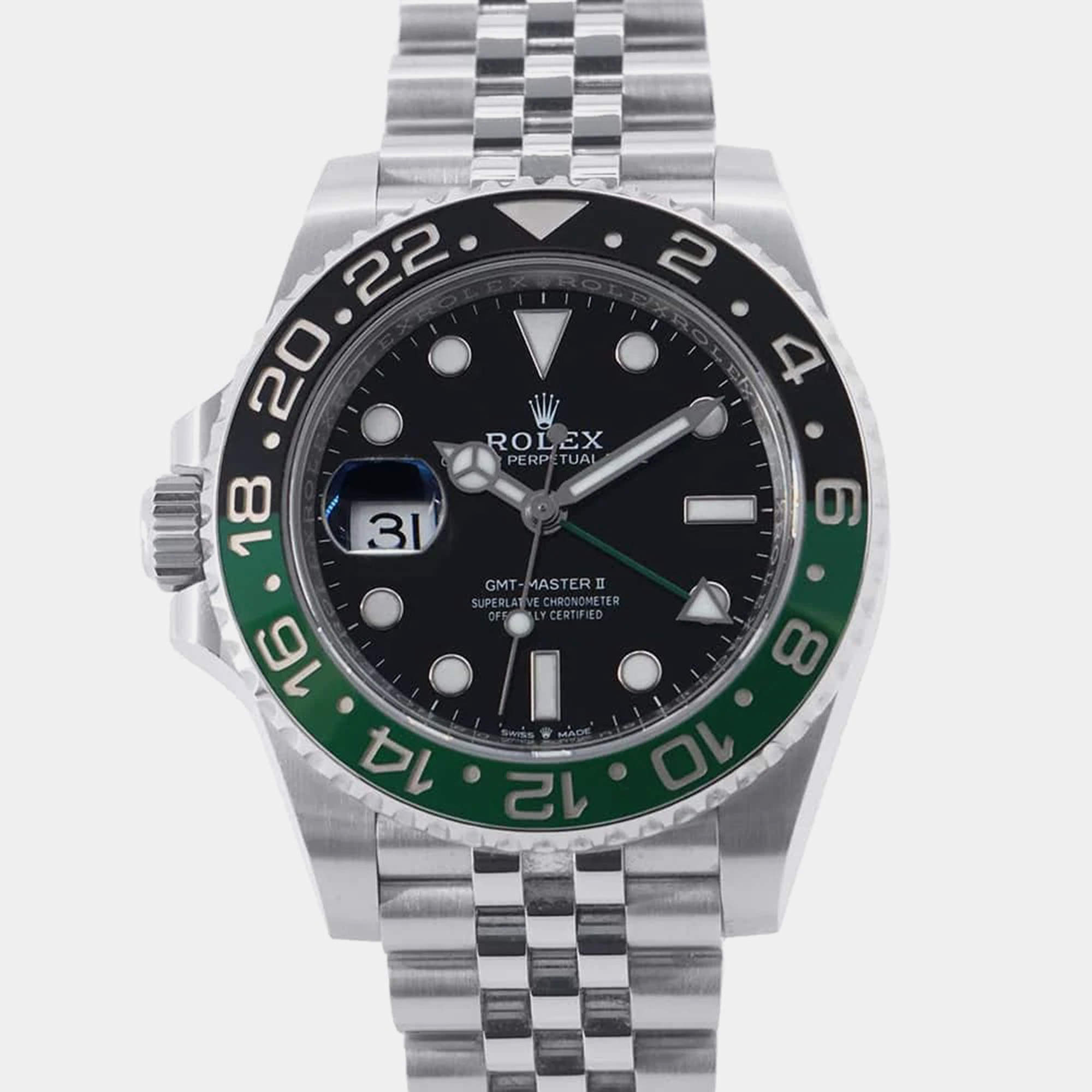 Rolex Black Stainless Steel GMT-Master II 126720VTNR Automatic Men's Wristwatch 40 mm