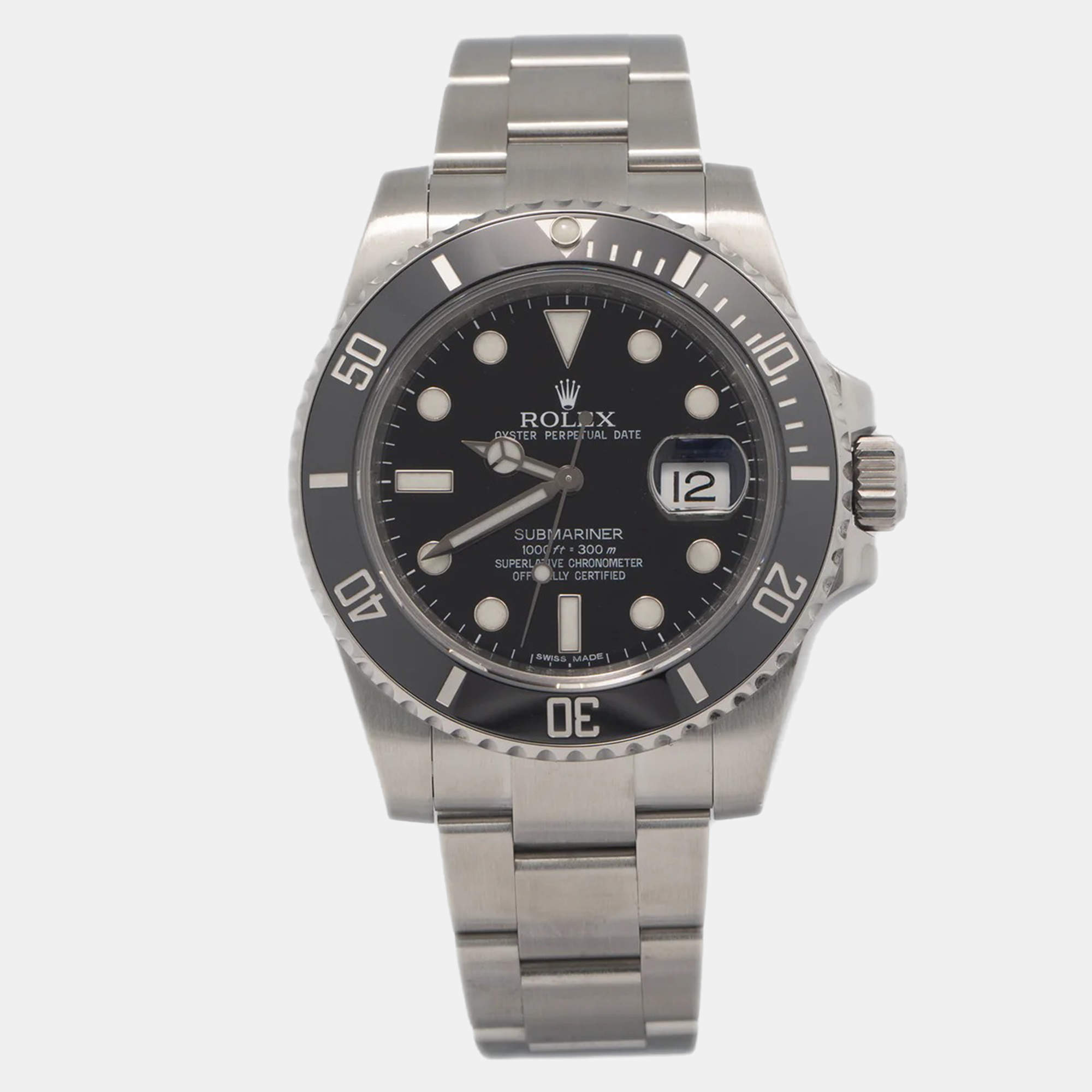 Rolex  Submariner 116610LN Black Dial Stainless Steel Automatic Men's Wristwatch 40 mm