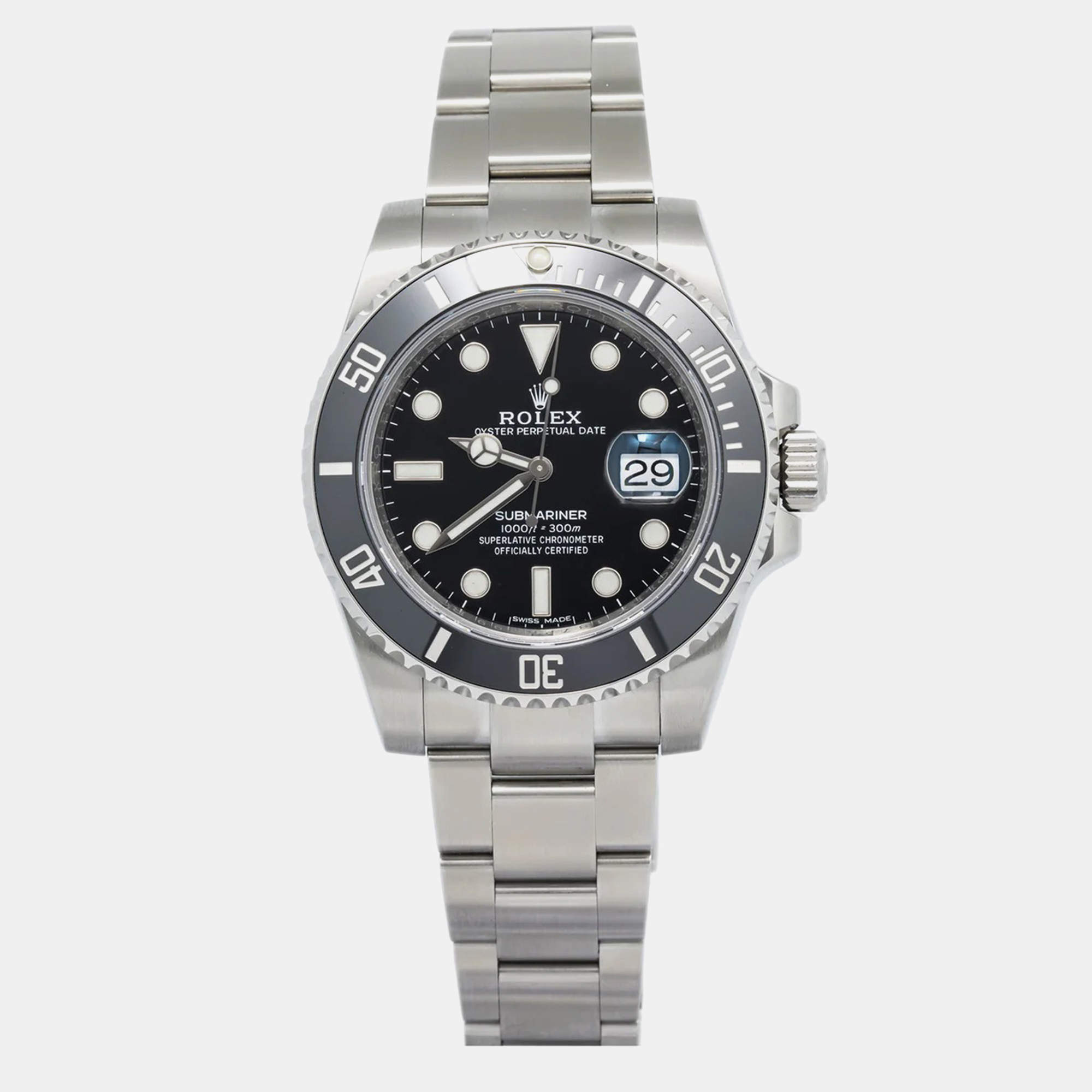 Rolex Submariner 116610LN Automatic Black Stainless Steel Men's Wristwatch 40m