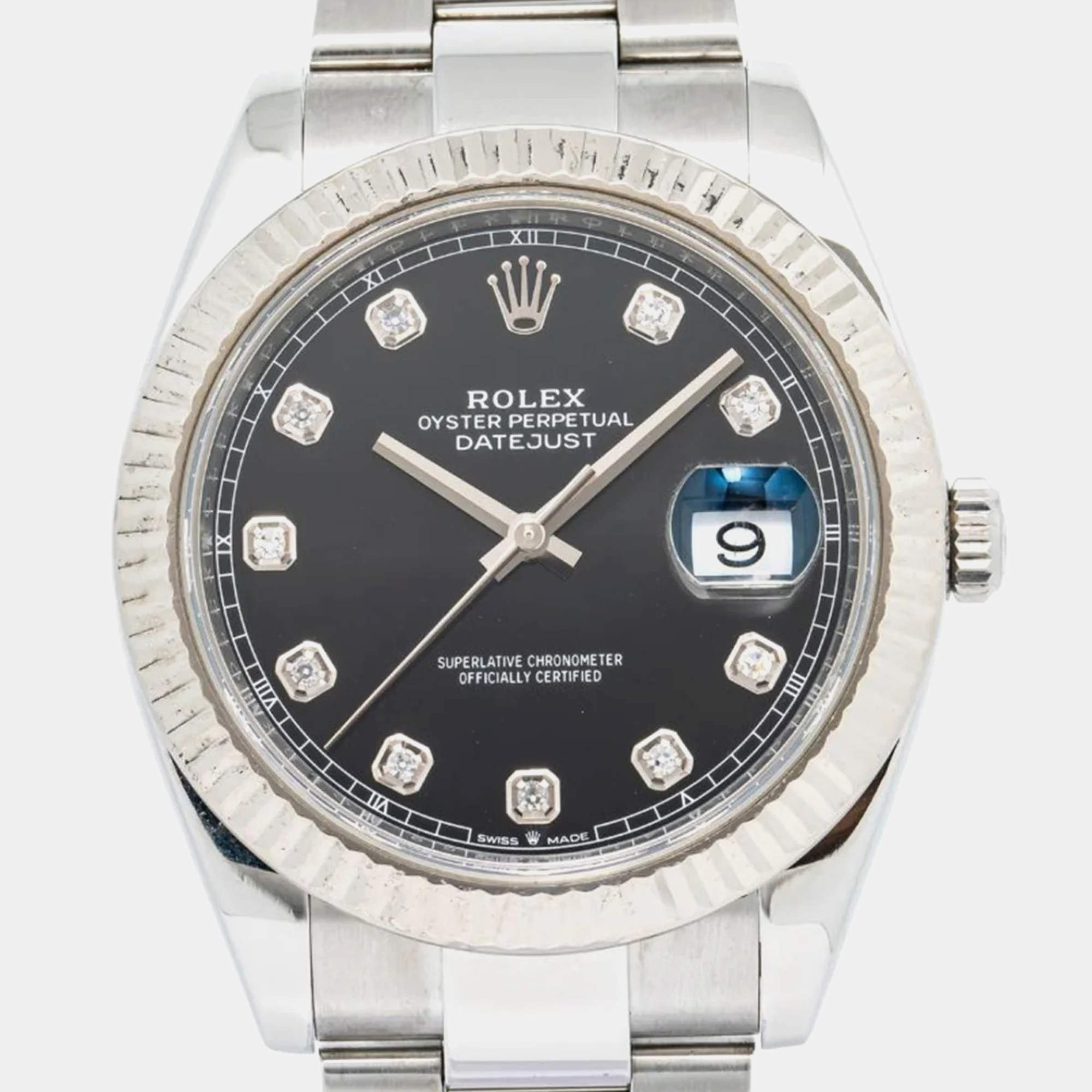 Rolex DateJust 126334 Automatic Black Stainless Steel Men's Wristwatch 41mm