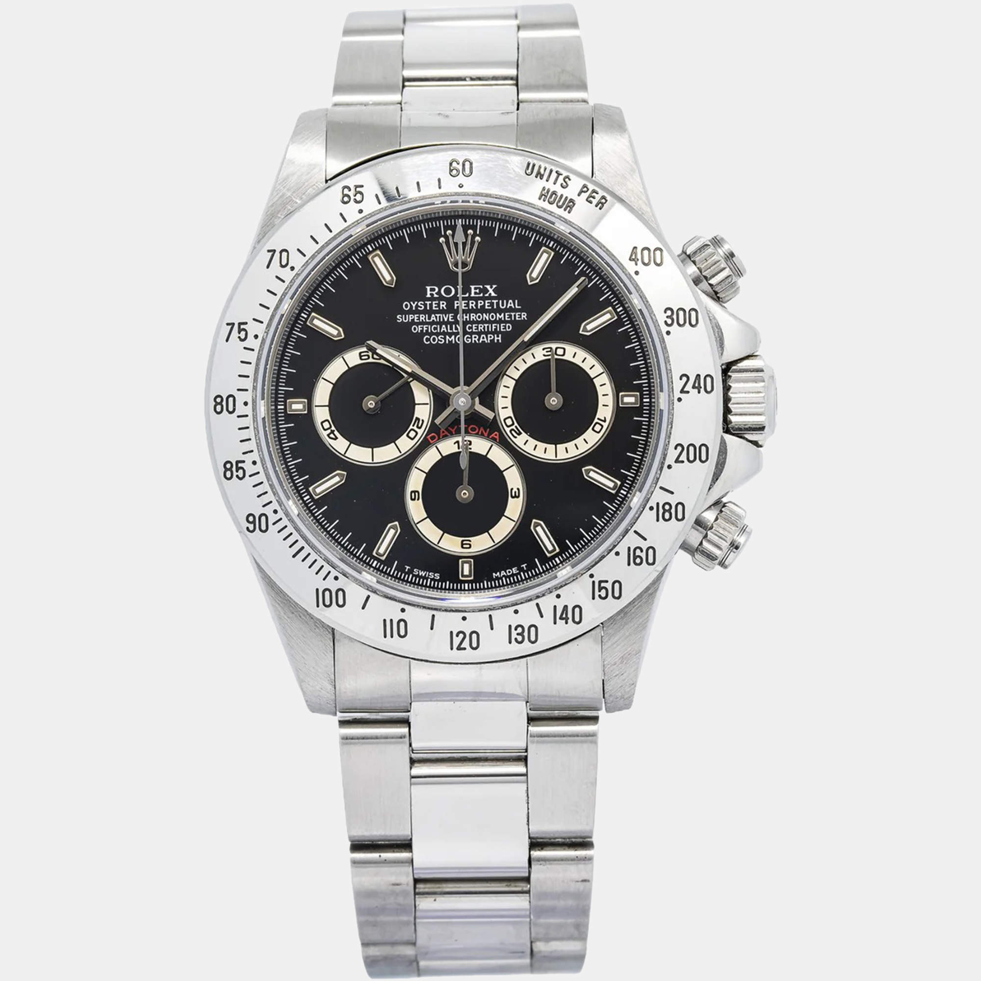 Rolex Daytona 16520 Automatic Black Stainless Steel Men's Wristwatch 40mm