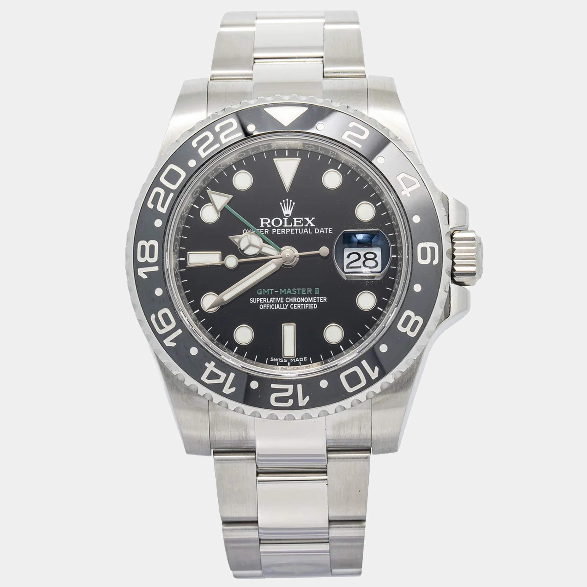 Rolex GMT-MasterII 116710 Automatic Black Stainless Steel Men's Wristwatch 40mm