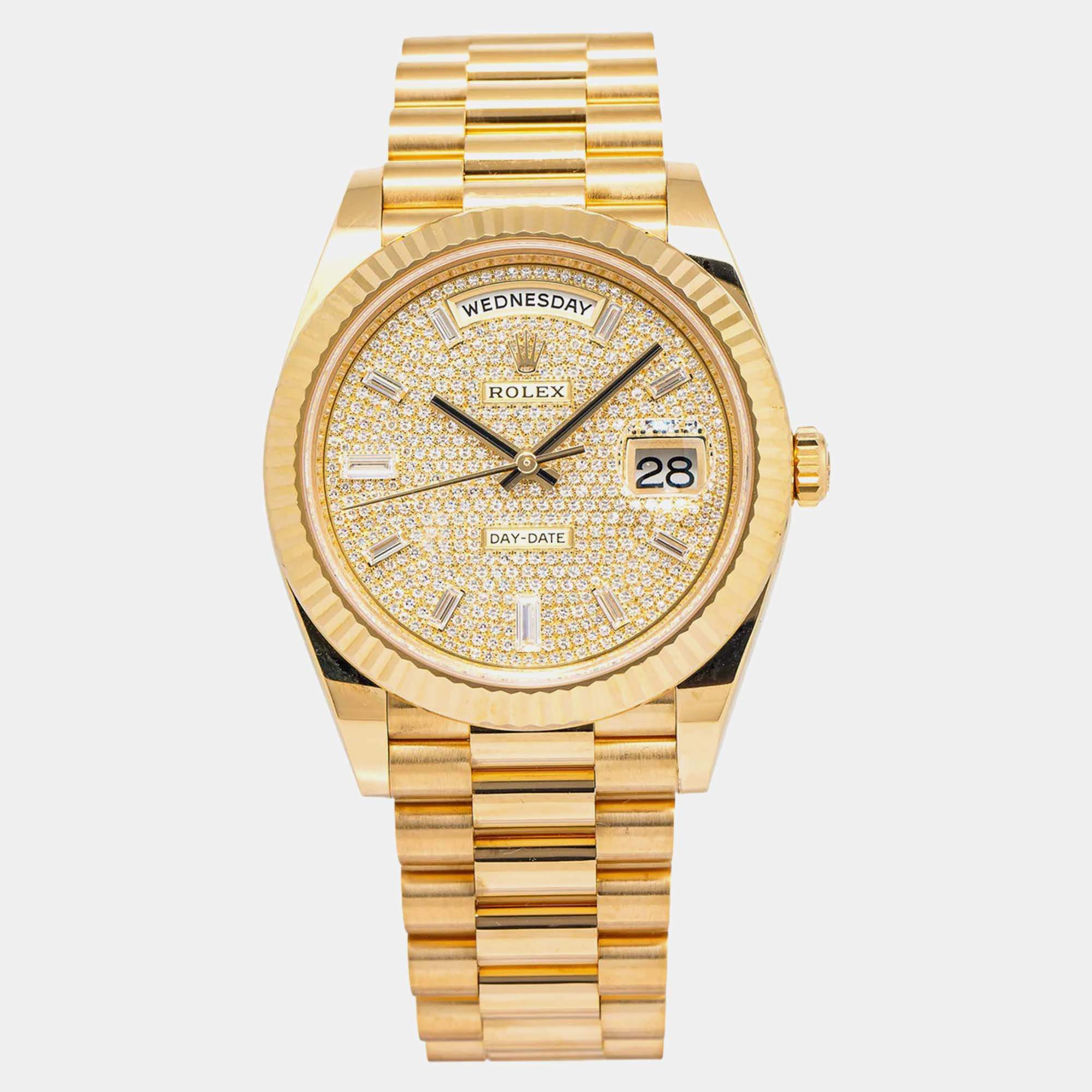 Rolex Day-Date 228238 Automatic 18K Yellow Gold Men's Wristwatch 40mm