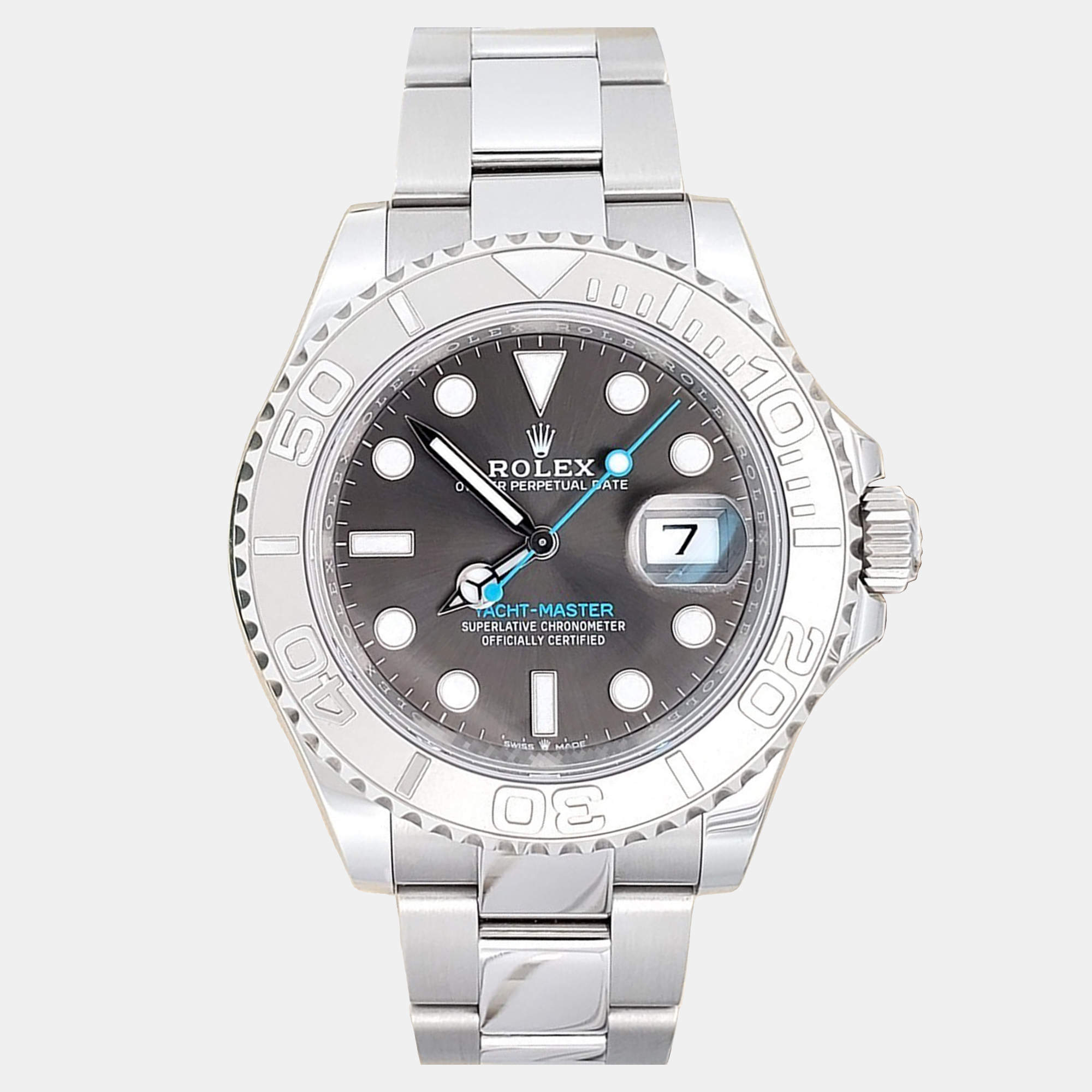 Pre Owned Rolex Yacht Master 126622 Automatic Rhodium Platinum Stainless Steel Men’s Wristwatch 40 mm