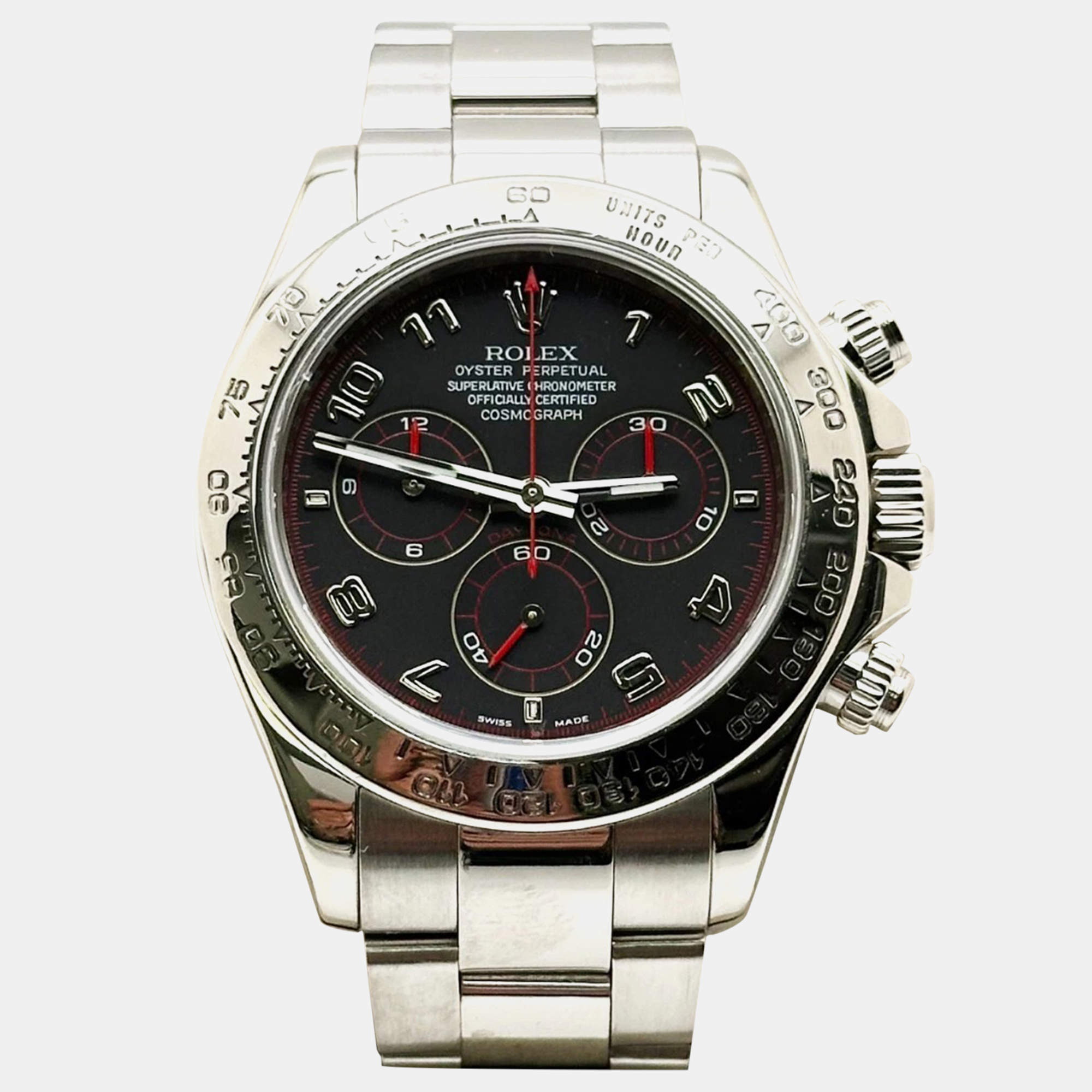 Pre Owned Rolex Cosmograph Daytona 116509 Automatic Black 18K White Gold Men's Wristwatch 40 mm