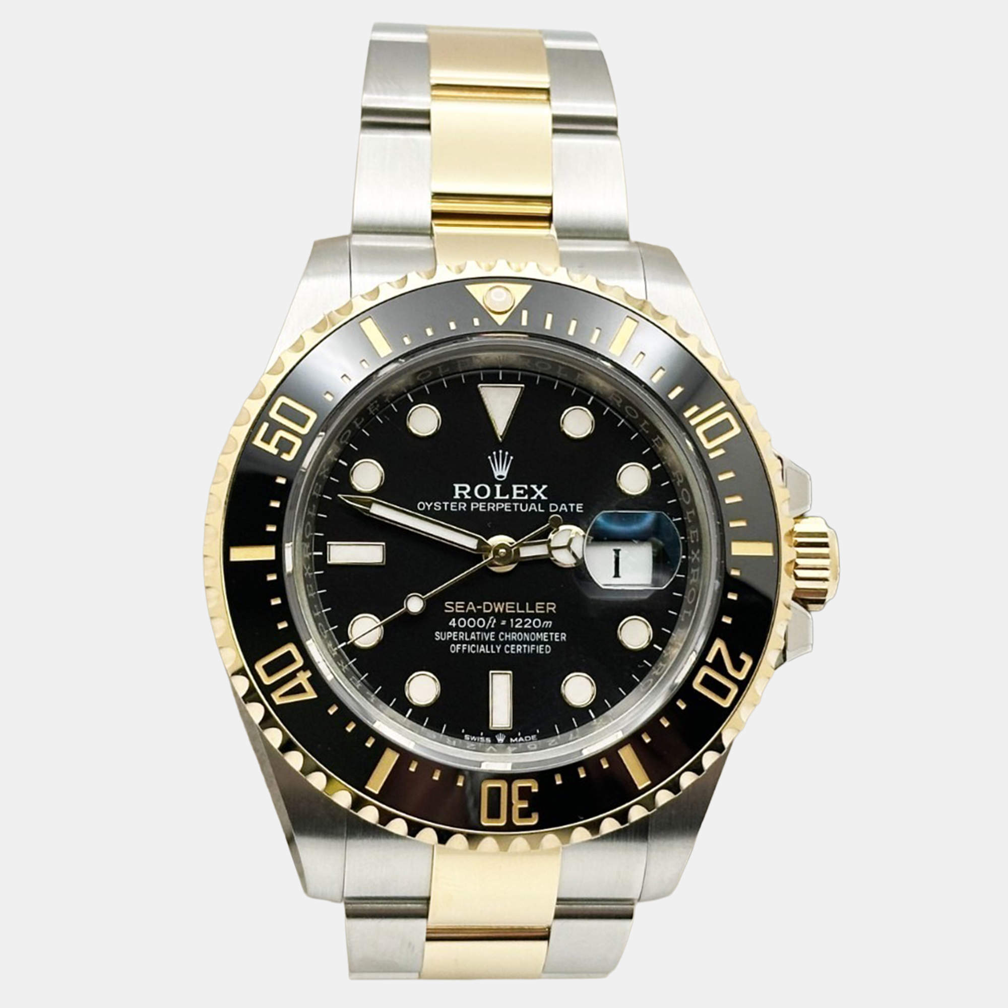 Pre Owned Rolex Sea Dweller 126603 Automatic 18K Yellow Gold Stainless Steel Men's Wristwatch 43 mm