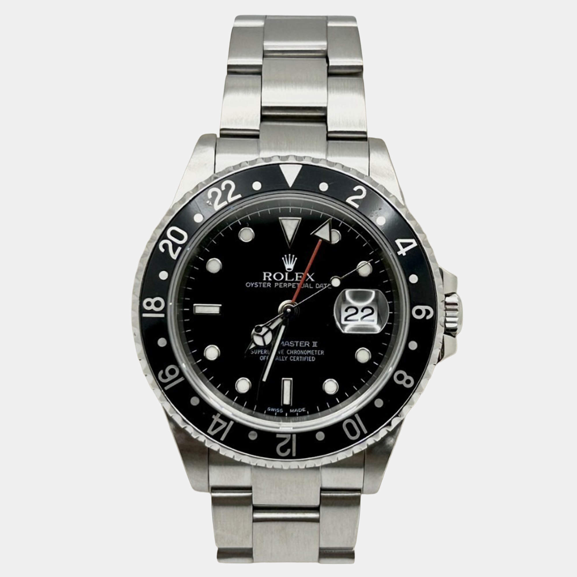 Pre Owned Rolex GMT-Master II 16710 Automatic Black Stainless Steel Men's Wristwatch 40mm