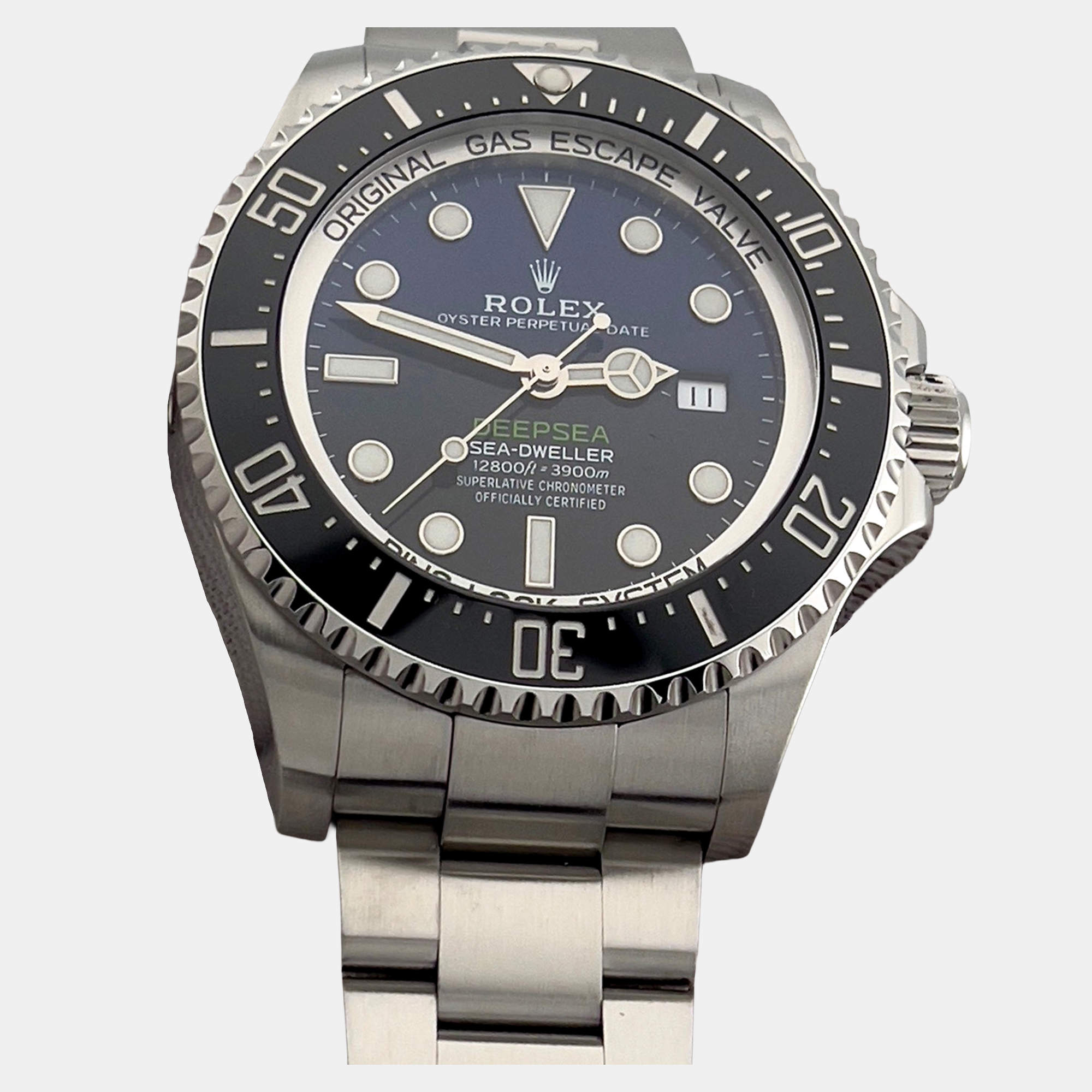 Pre Owned Rolex Sea-Dweller Deepsea 126660 Automatic Black Stainless Steel Men's Wristwatch 44mm