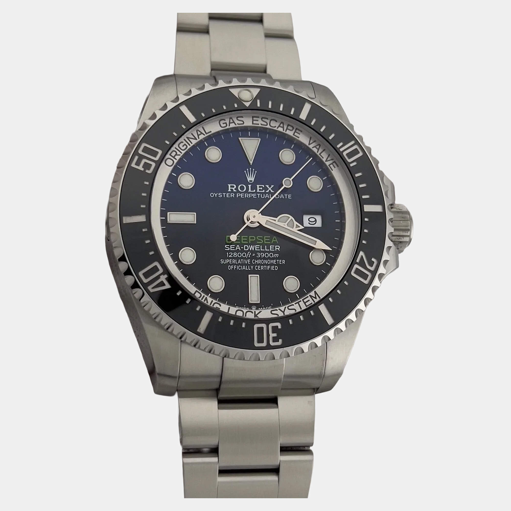 Pre Owned Rolex Sea-Dweller Deepsea 126660 Automatic Black Stainless Steel Men's Wristwatch 44mm