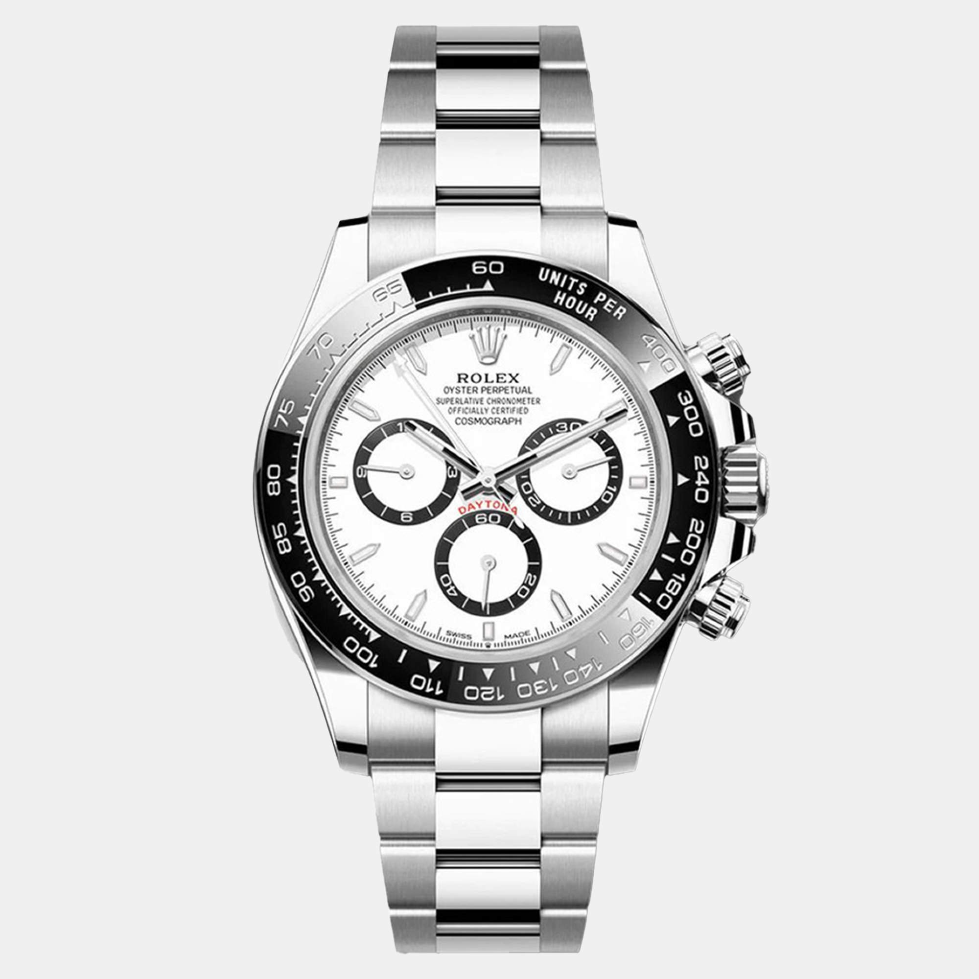 Pre Owned Rolex Cosmograph Daytona 126500LN-0001 Automatic White Stainless Steel Men's Watch 40 mm