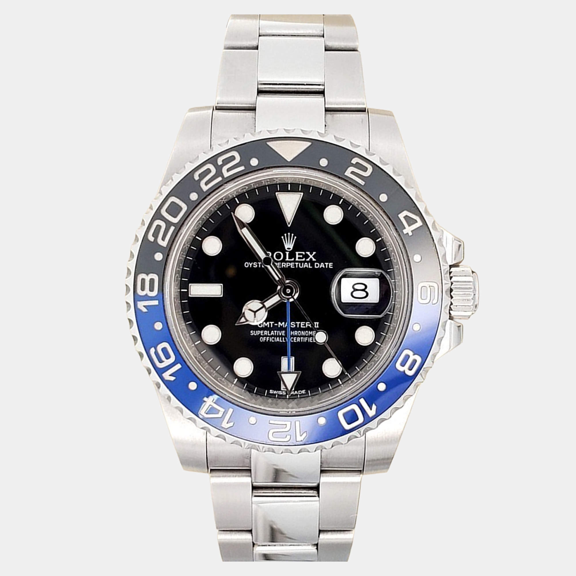 Pre Owned Rolex GMT-Master II 116710BLNR Automatic Black Stainless Steel Men's Wristwatch 40 mm