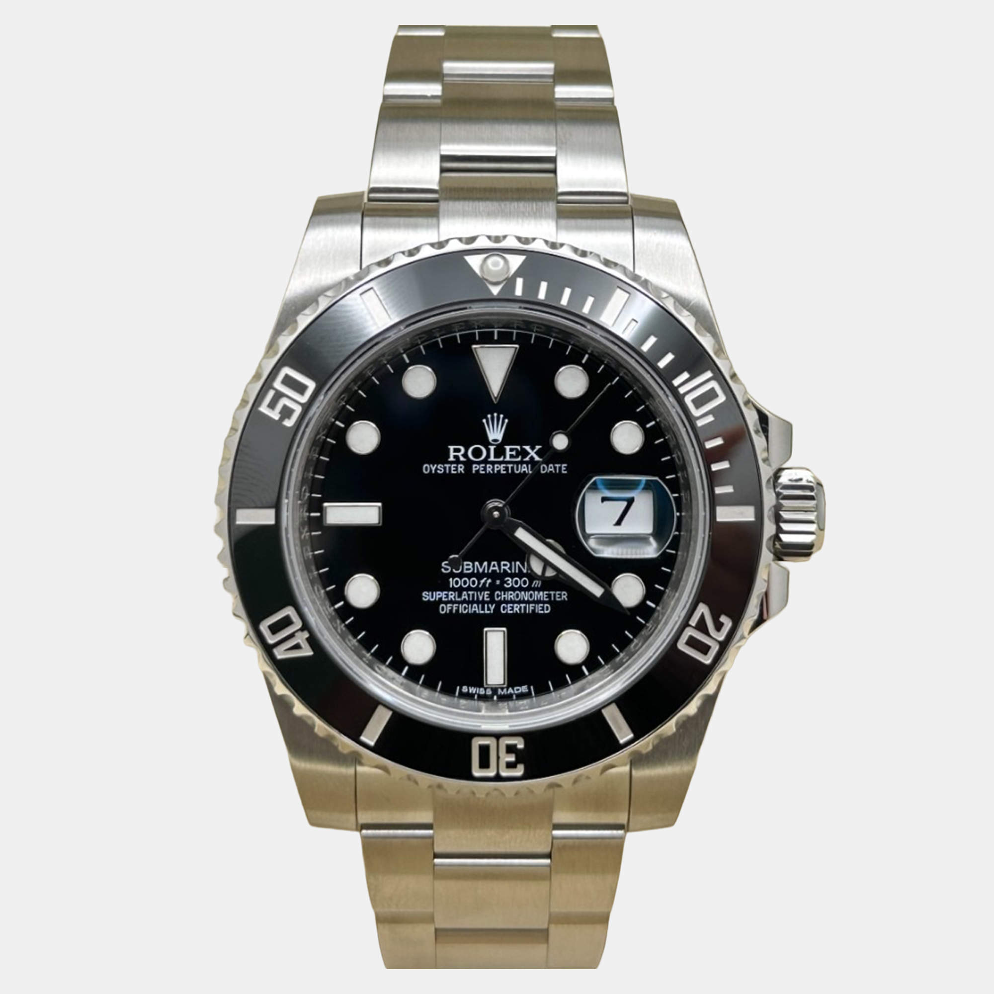 Pre Owned Rolex Submariner Date 116610LN Automatic Black Dial Stainless Steel Men's Wristwatch 40mm