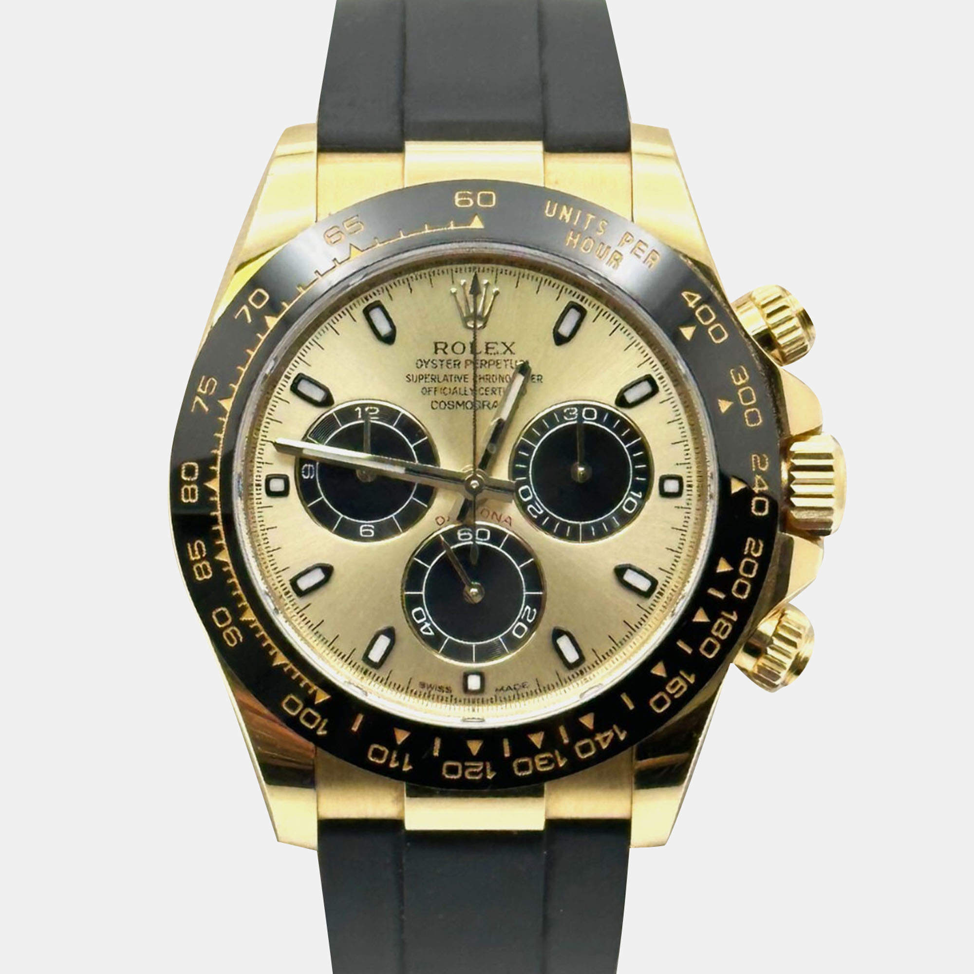 Pre Owned Rolex Daytona 116518LN Automatic Gold 18k Yellow Gold Men's Wristwatch 40 mm