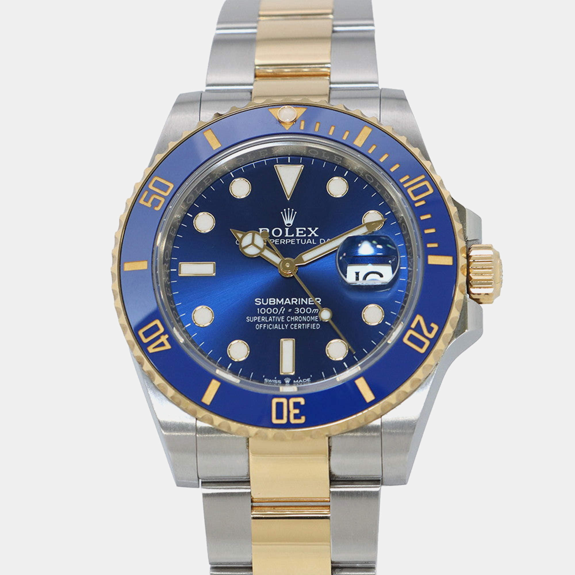 مملوكة مسبقًا Rolex Submariner 126613LB Automatic Blue 18k Yellow Gold Stainless Steel Men's Wristwatch 41 mm