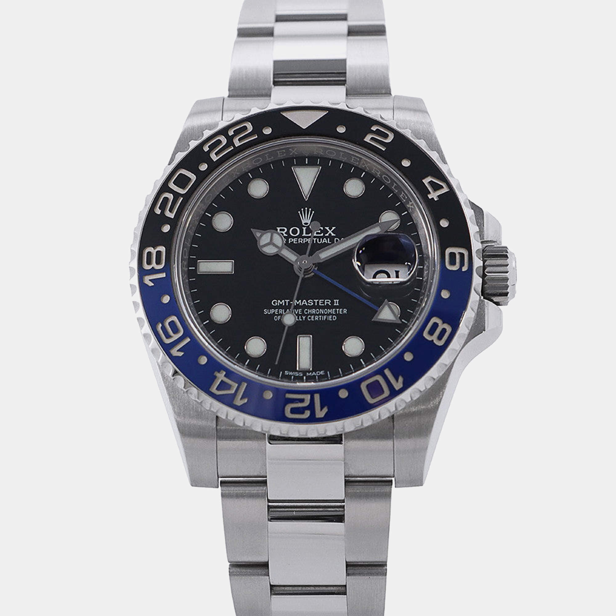 مملوكة مسبقًا Rolex GMT-Master II 116710BLNR Automatic Black Stainless Steel Men's Wristwatch 40 mm