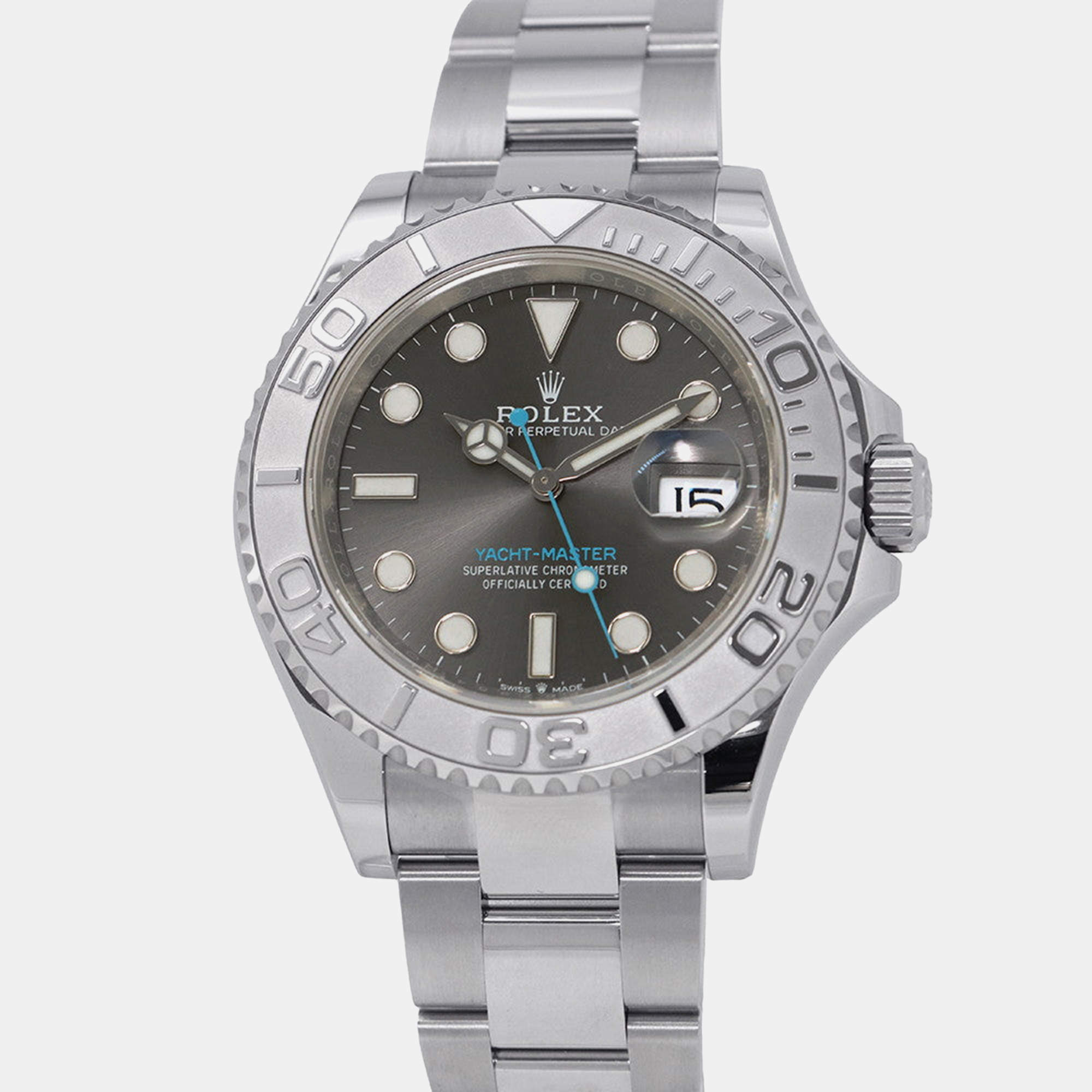 Pre Owned Rolex Yacht-Master 126622 Automatic Grey Stainless Steel Men's Wristwatch 40 mm