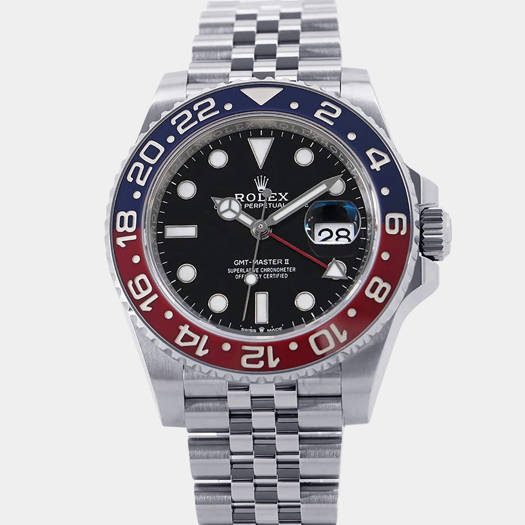 مملوكة مسبقًا Rolex GMT-Master II126710BLRO Black Stainless Steel Automatic Men's Wristwatch 40mm