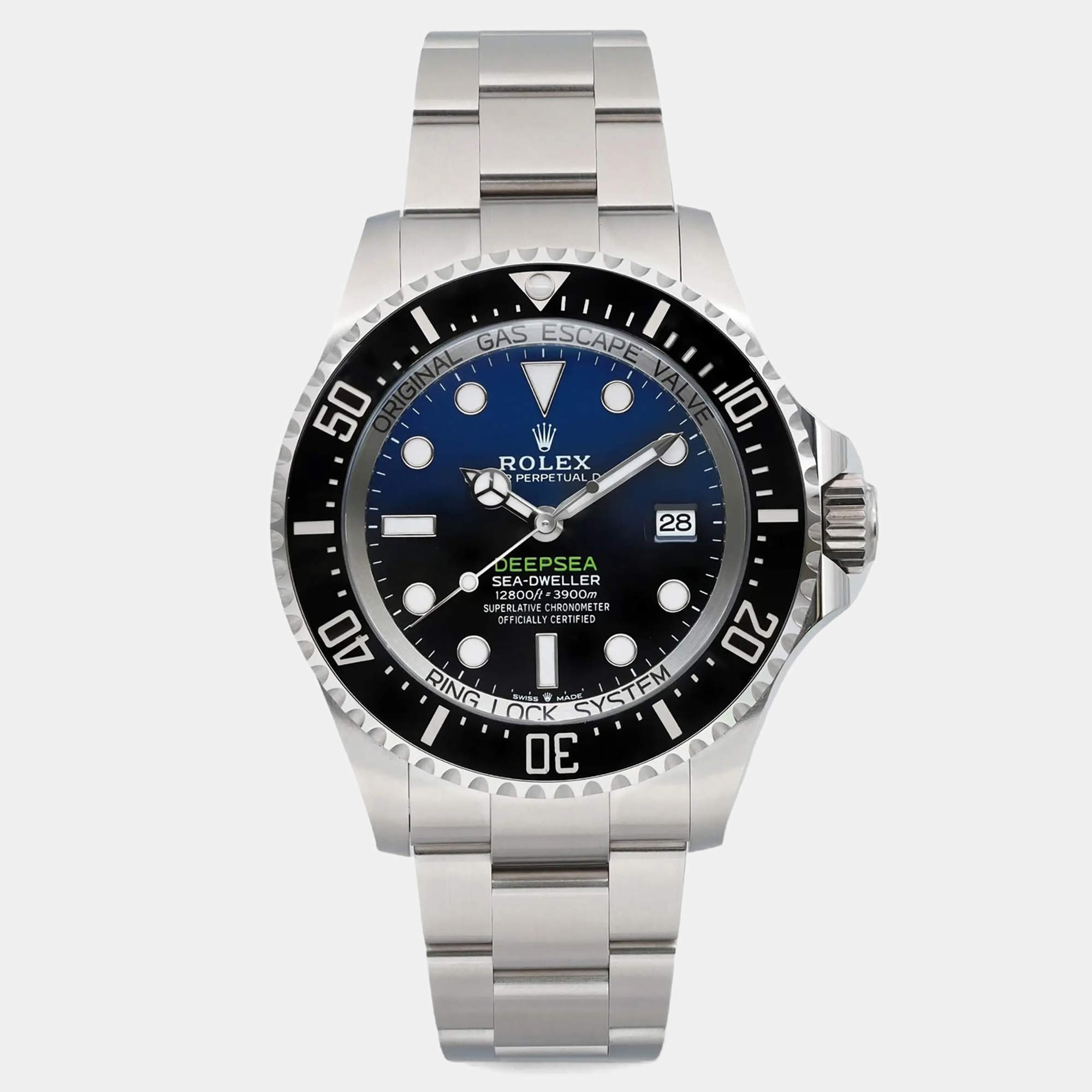 Pre Owned Rolex Sea-Dweller Deepsea 126660 Blue Stainless Steel Automatic Men Wristwatch 44mm
