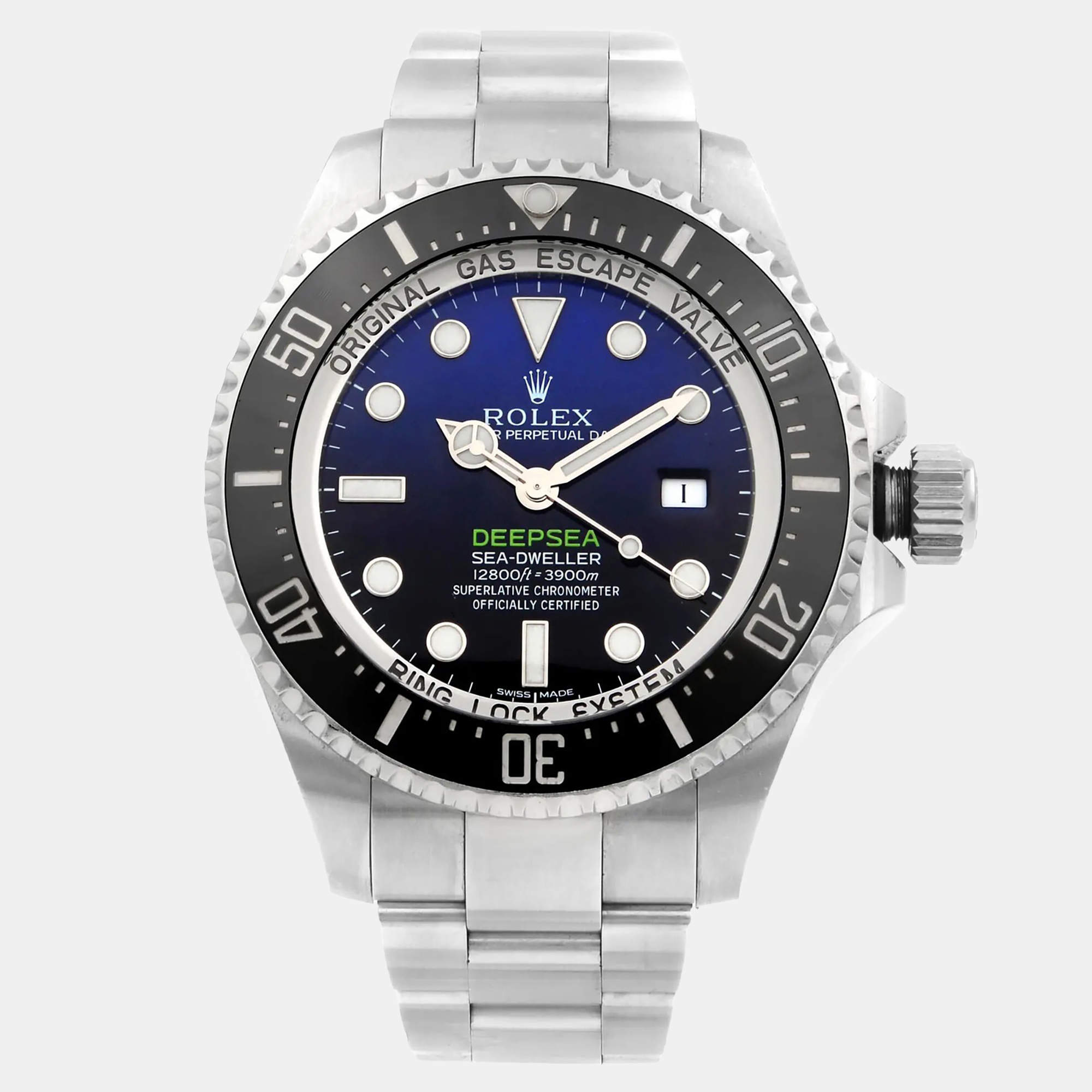 Pre Owned Rolex Sea-Dweller Deepsea 116660 Black Stainless Steel Automatic Men Wristwatch 44mm