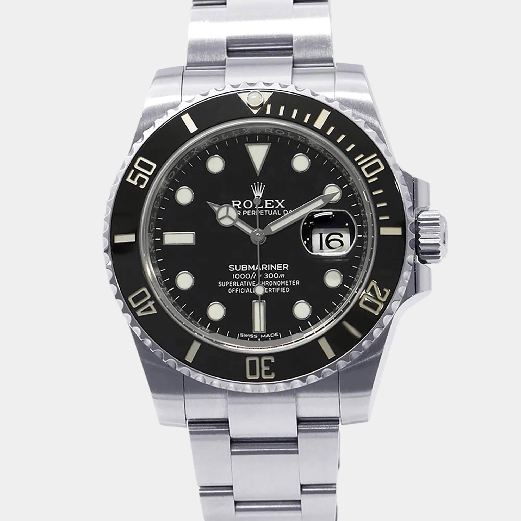Pre Owned Rolex Submariner 116610LN Black Stainless Steel Automatic Men Wristwatch 40mm