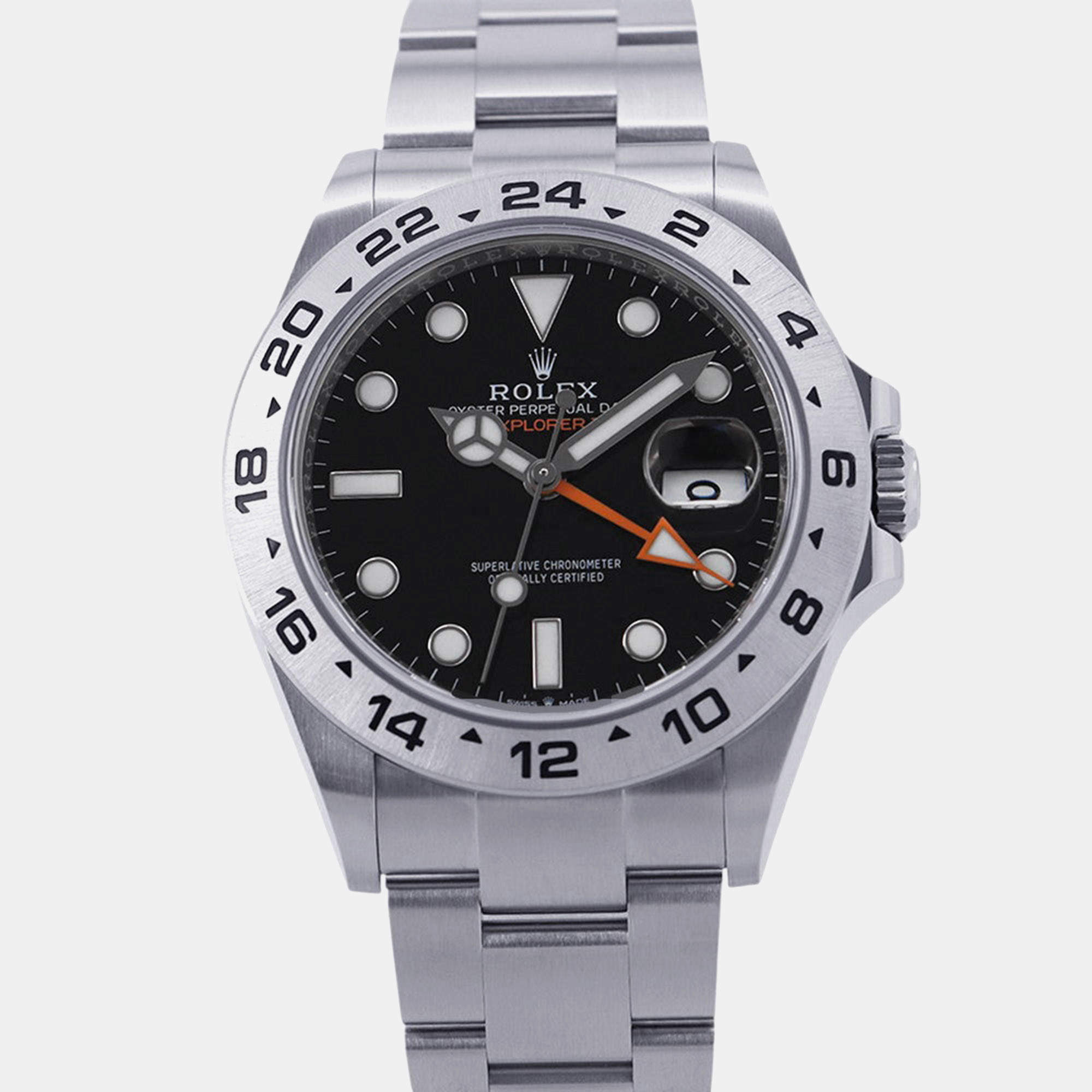 Pre Owned Rolex Explorer II 226570 Black Stainless Steel Automatic Men's Watches 42mm