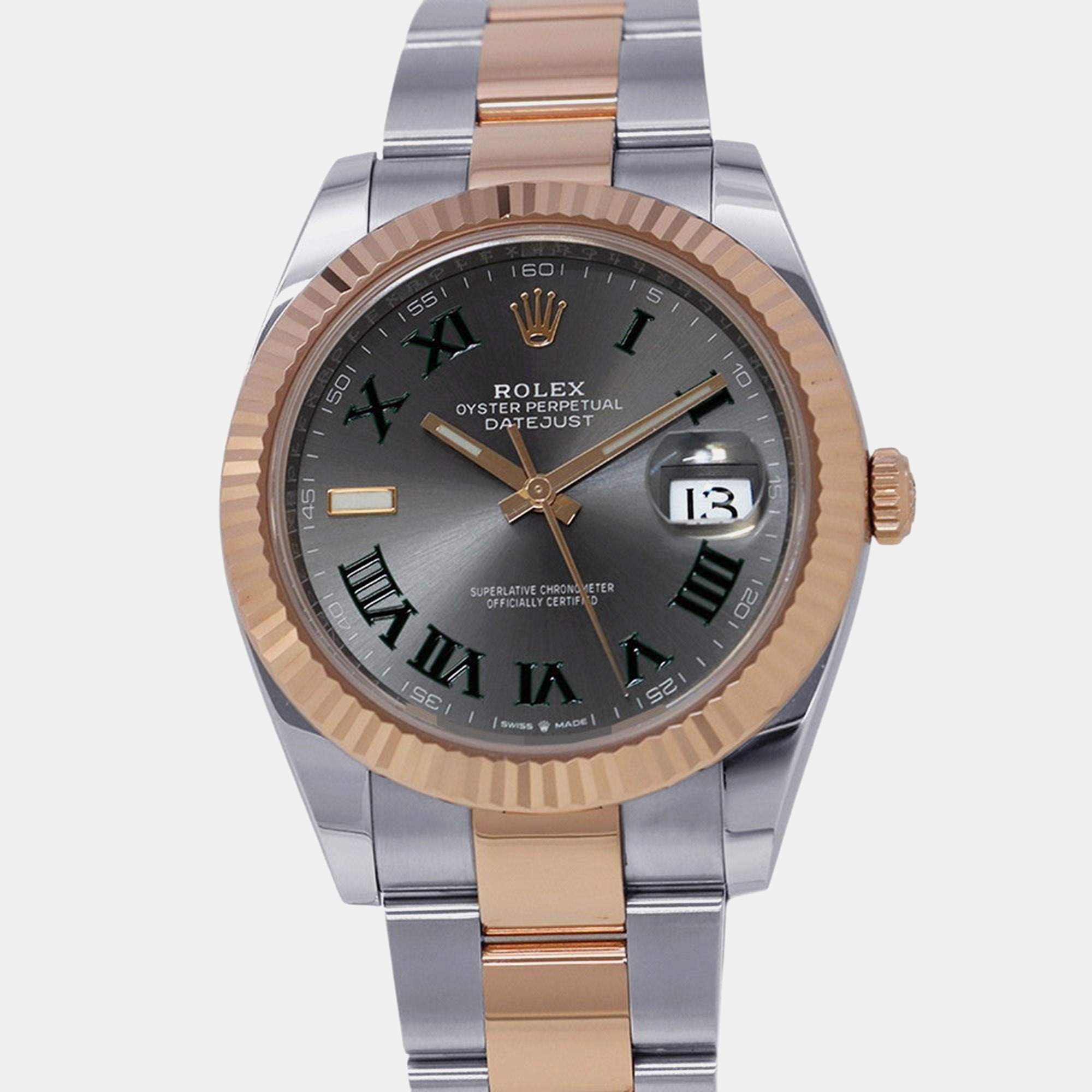 Pre Owned Rolex Datejust 126331 18K Rose Gold, Stainless Steel Automatic Men's Watches 41mm