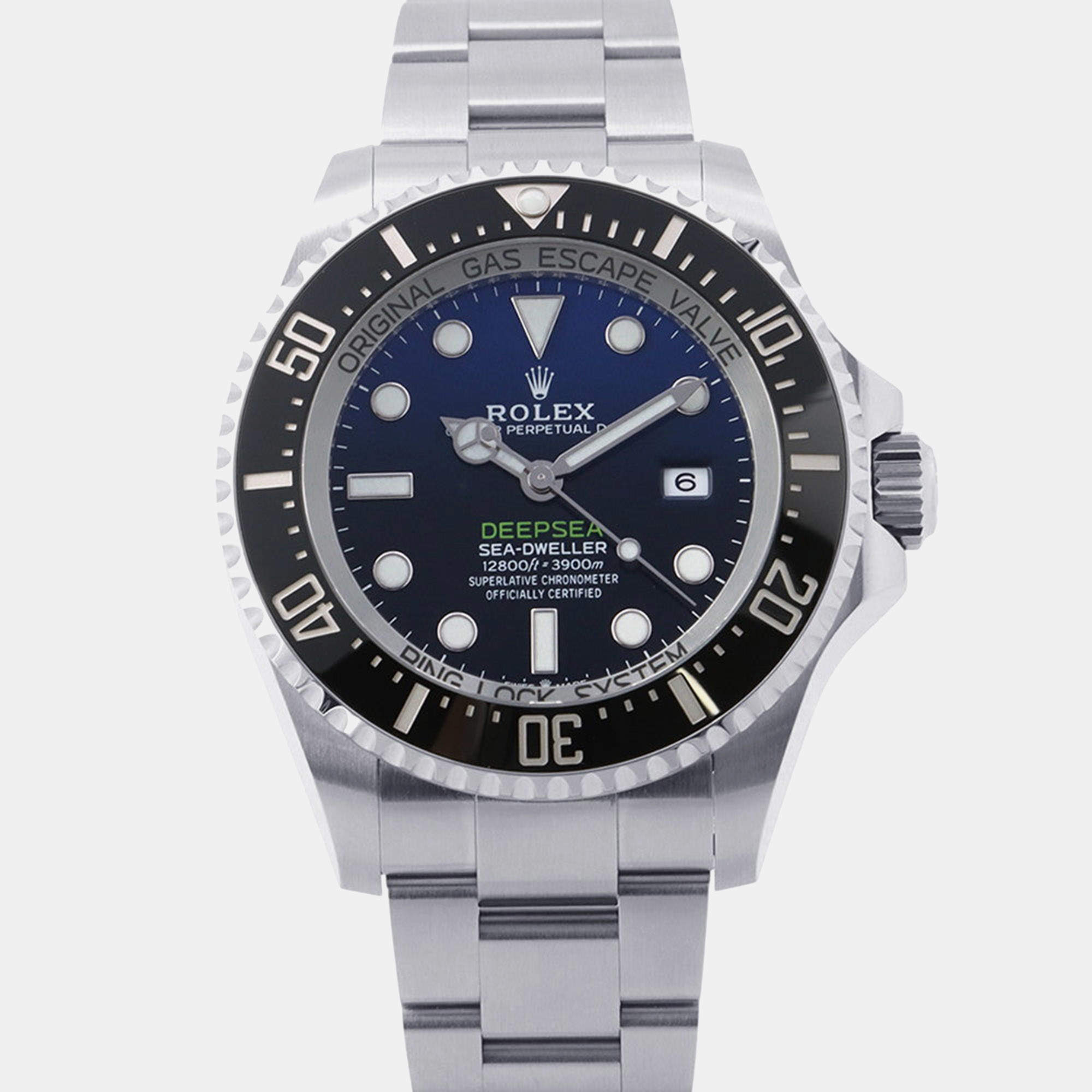 Pre Owned Rolex Sea-Dweller Deepsea 126660 Blue Stainless Steel Automatic Men's Watches 44mm