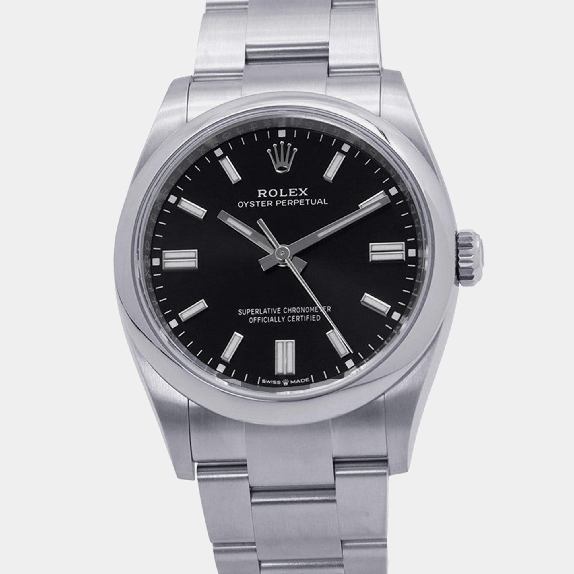 Pre Owned Rolex Oyster Perpetual 126000 Stainless Steel Automatic Men's Wristwatch 36mm
