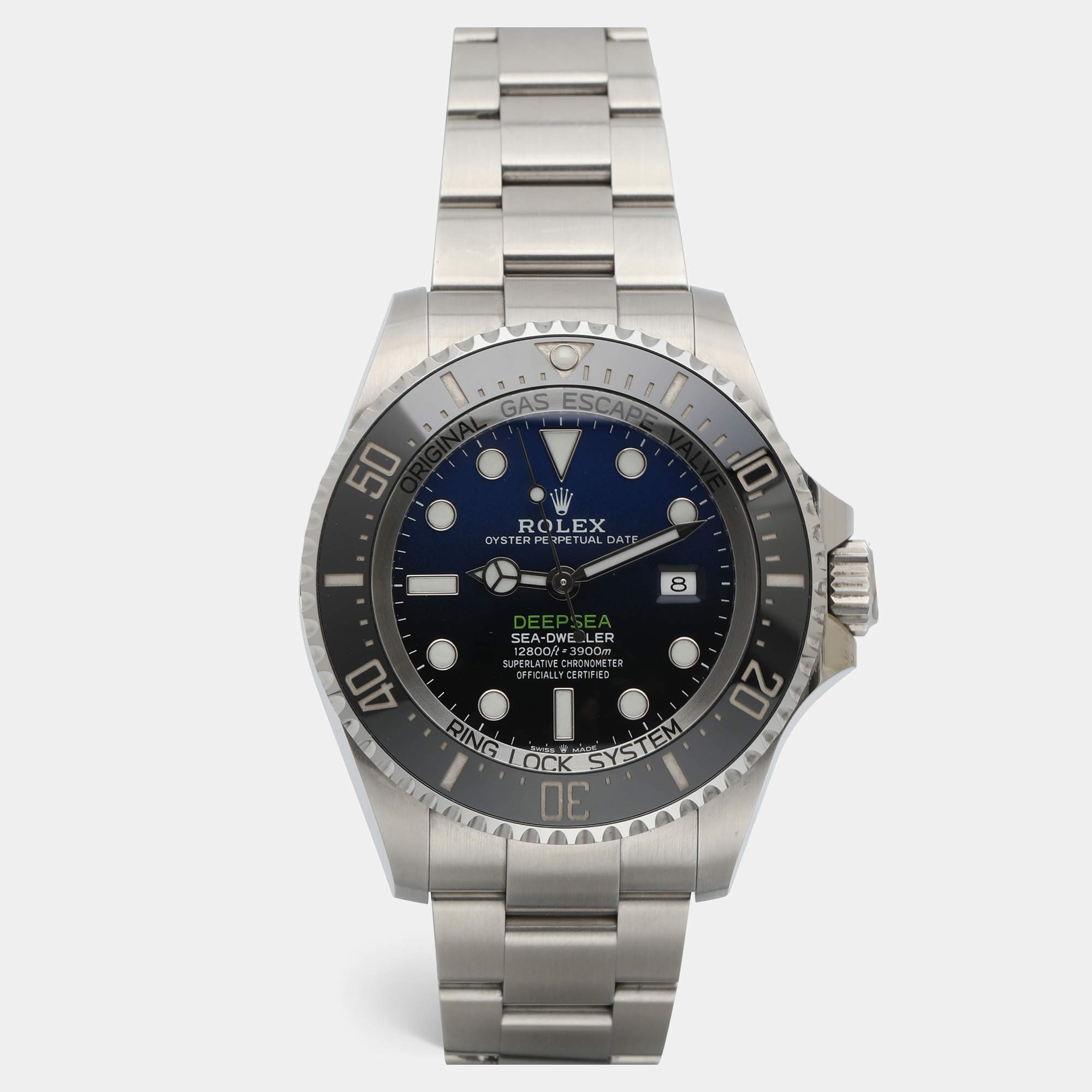 Pre Owned Rolex Sea-Dweller Deepsea Blue Dial Oystersteel Men's Wristwatch 43 mm
