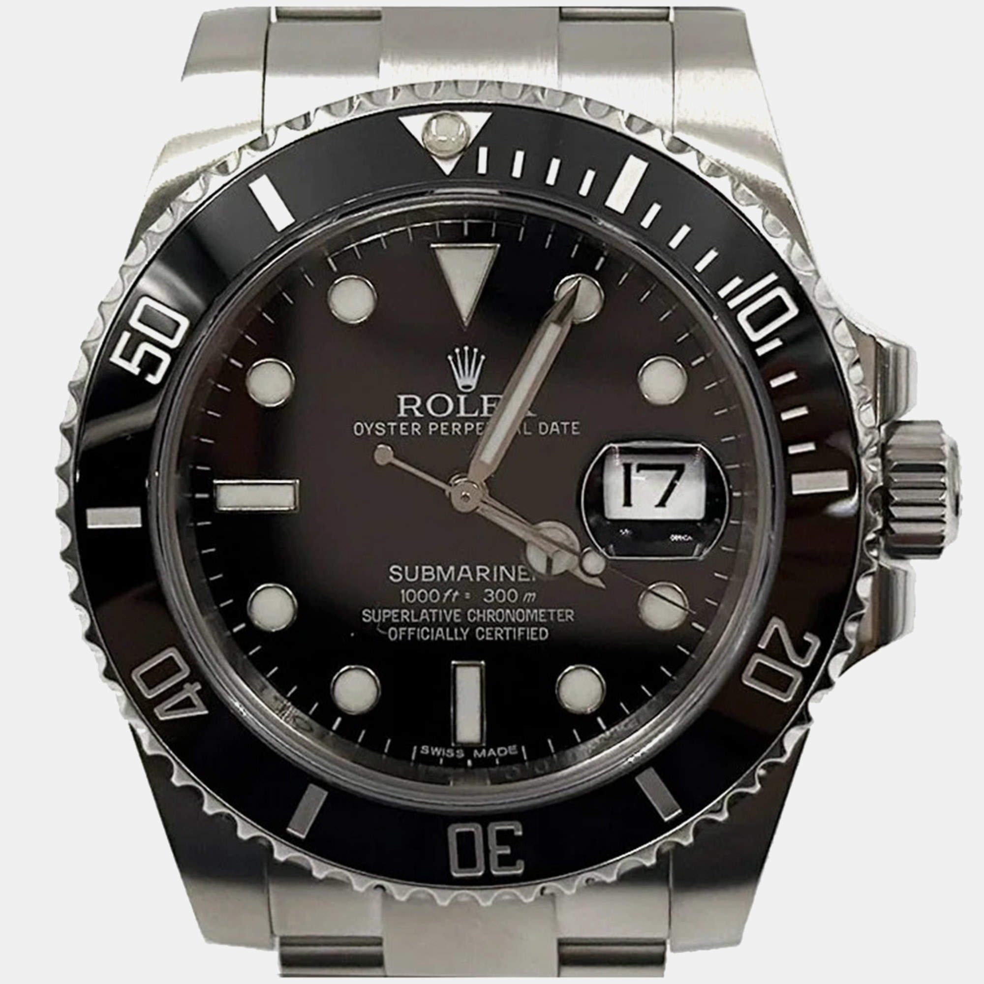 Pre Owned Rolex Submariner 116610 Black Stainless Steel Automatic Men's Wristwatch 40mm