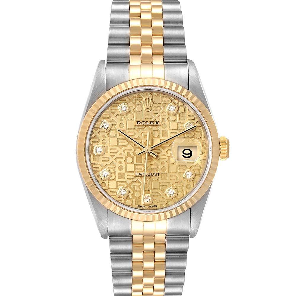 rolex 16233 gold with diamonds